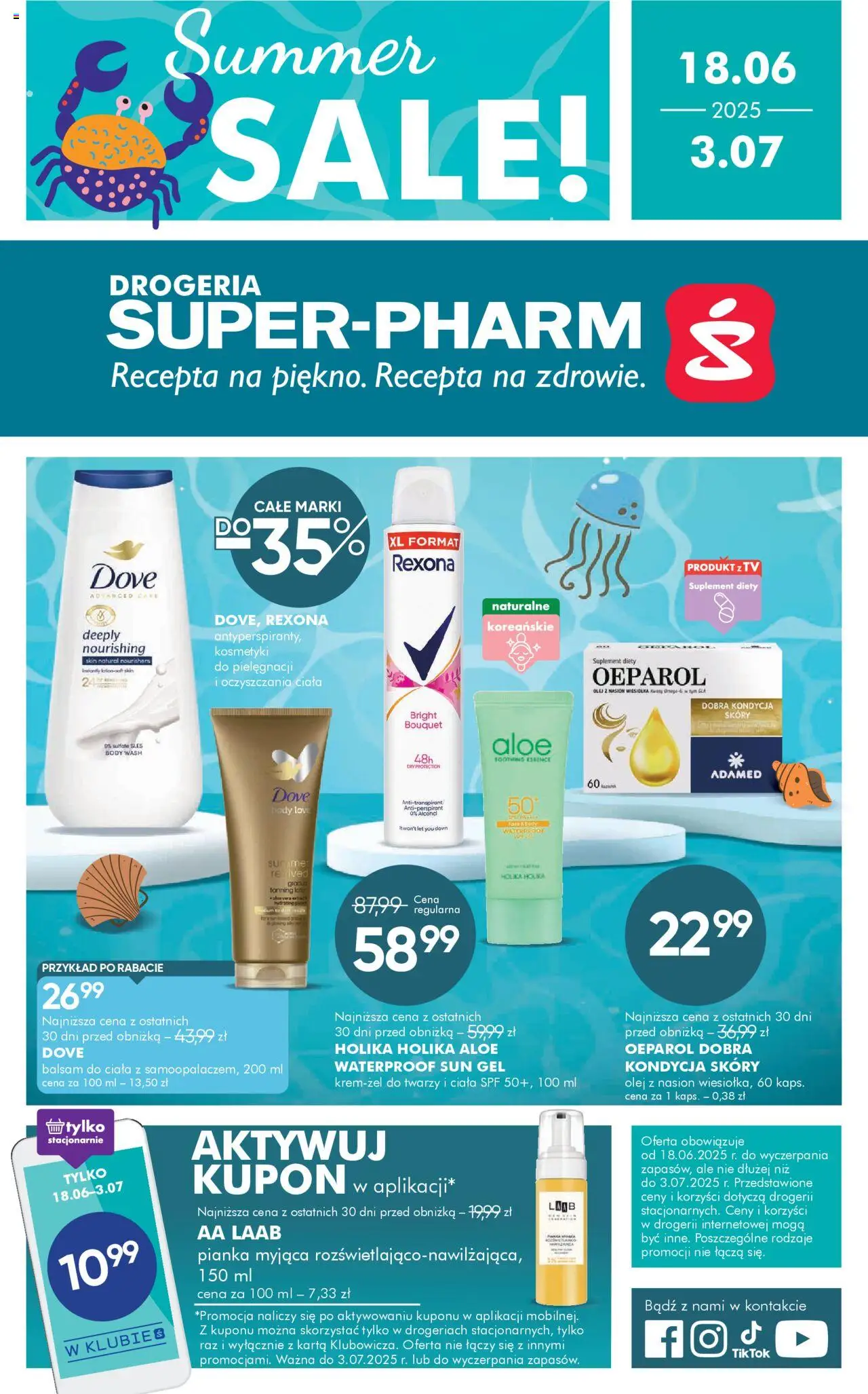 Super-pharm Gazetka od 18.06.2025 | Strona: 1 | Produkty: Karta, Drogeria, Kosmetyki, Antyperspirant
