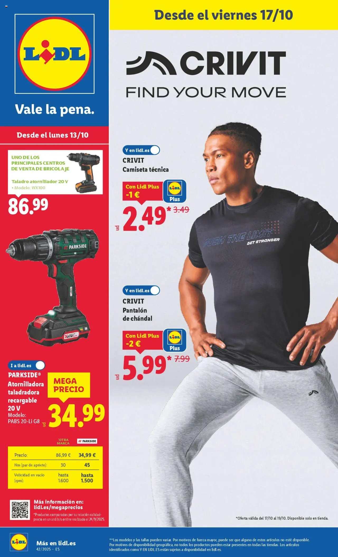 Lidl catálogo de bazar BCN │ válido desde el 13.10.2025 | Página: 1 | Productos: Pantalón de chándal