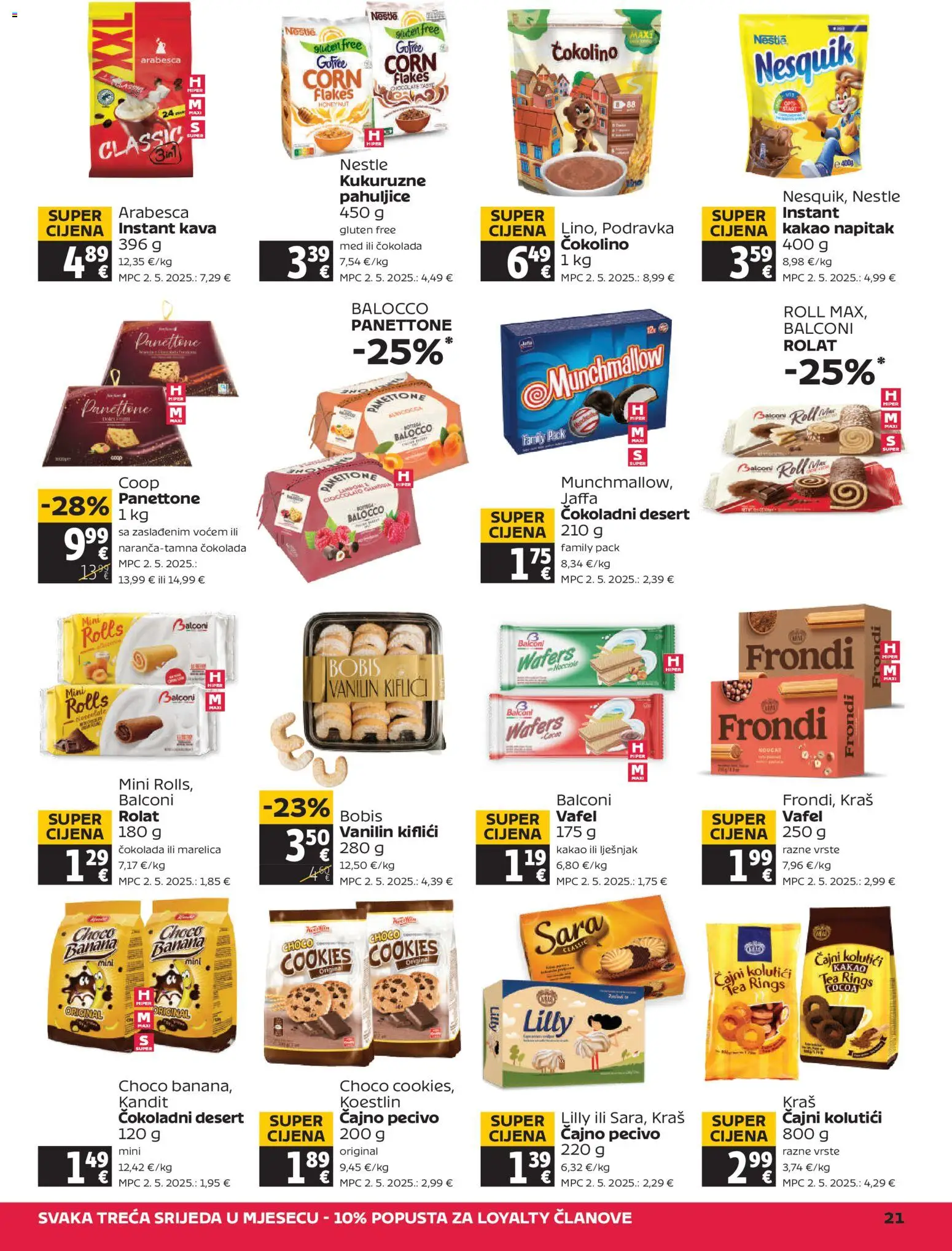 Tommy katalog | vrijedi od 11.12.2025 | Stranica: 21 | Proizvodi: Panettone, Podravka, Nesquik, Pecivo