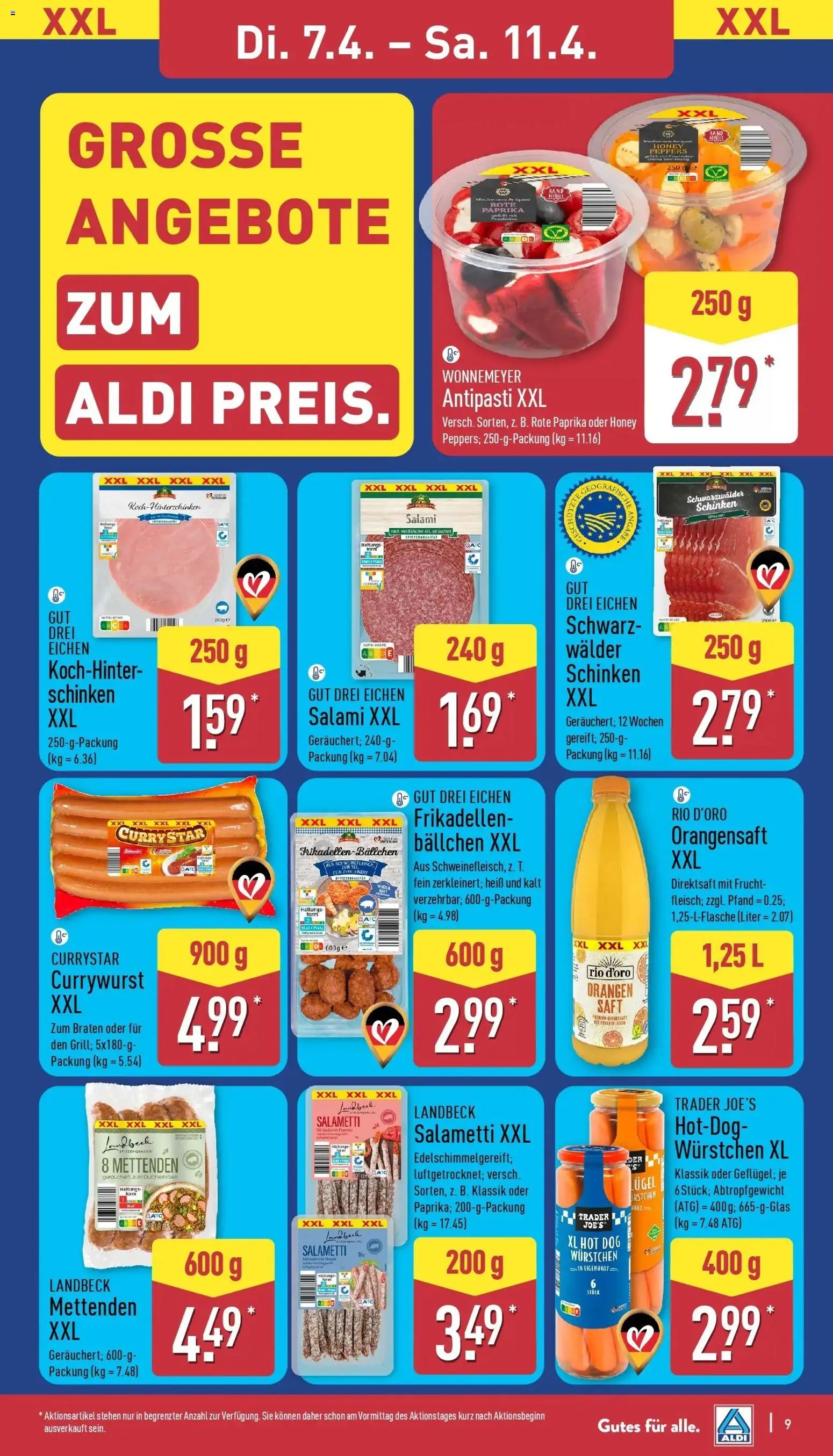 Aldi - ALDI Nord: Wochenangebote – gültig ab 05.04.2026 | Seite: 10 | Produkte: Orangen, Orangensaft, Creme, Schinken