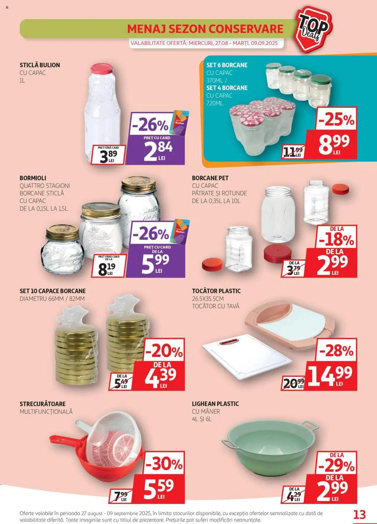 Catalog Auchan – valabil de la 27.08.2025 | Pagină: 13 | Produse: Mâner, Tocător