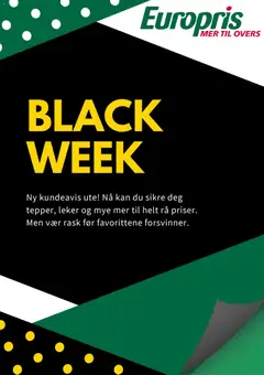 Forhåndsvisning av Europris - Black Week gyldig fra 23.10.2025