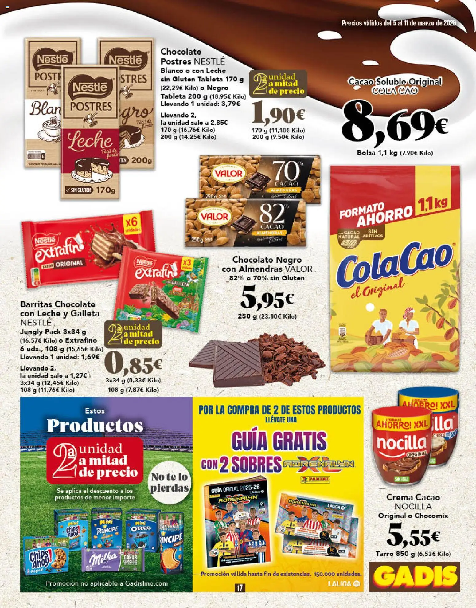Gadis folleto │ válido desde el 05.03.2026 | Página: 17 | Productos: Leche, Té, Bolsa, Cacao soluble