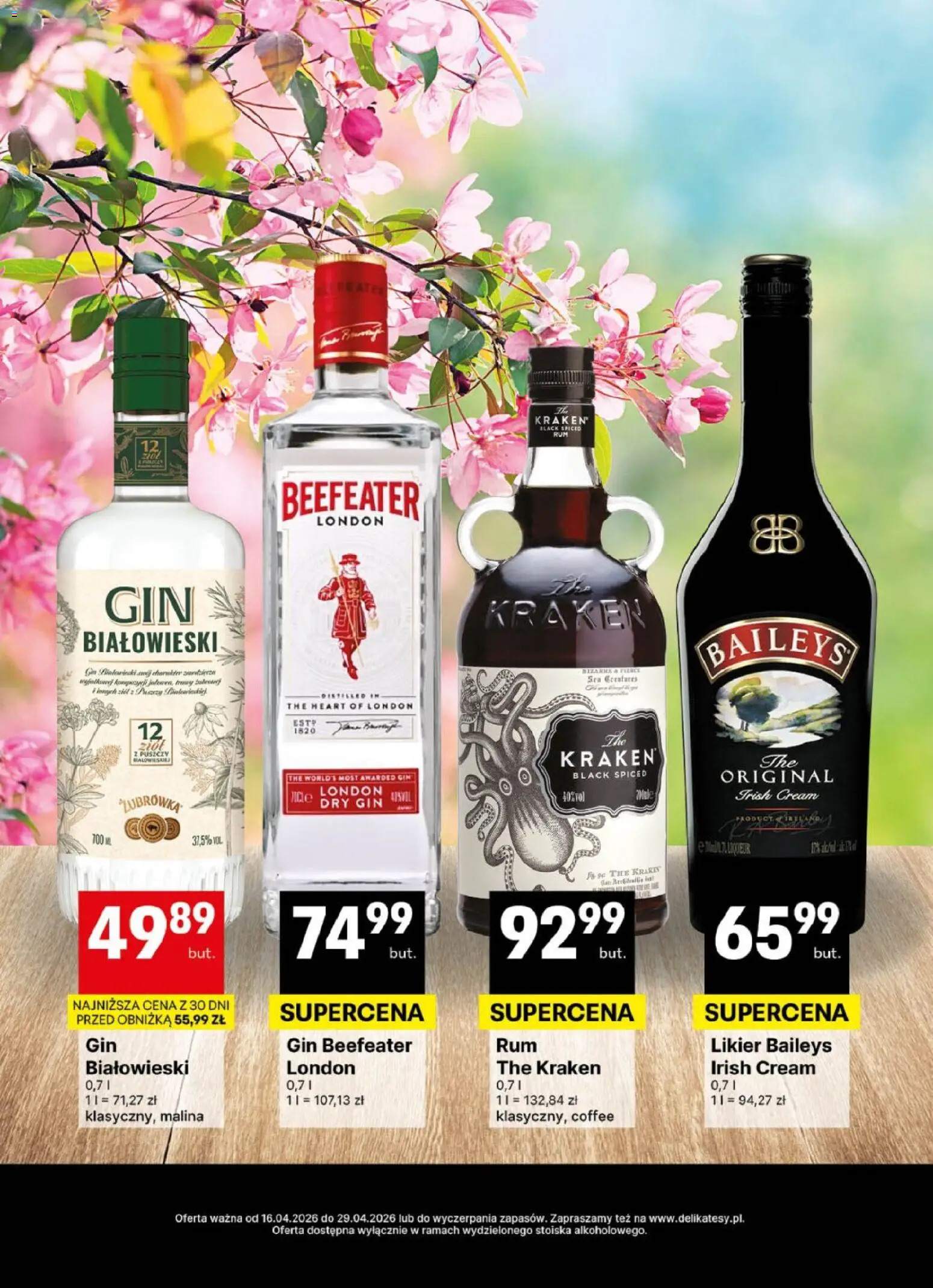 Delikatesy Centrum gazetka - DeliBarek od 16.04.2026 | Strona: 17 | Produkty: Baileys, Malina, Beefeater, Gin