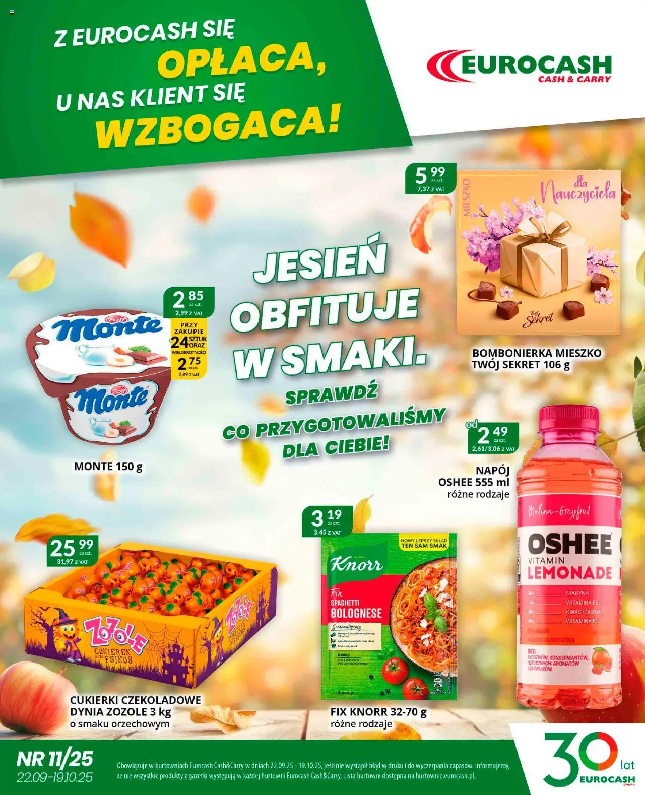 Eurocash Gazetka od 22.09.2025 | Strona: 1 | Produkty: Dynia, Cukierki czekoladowe, Bombonierka, Cukierki
