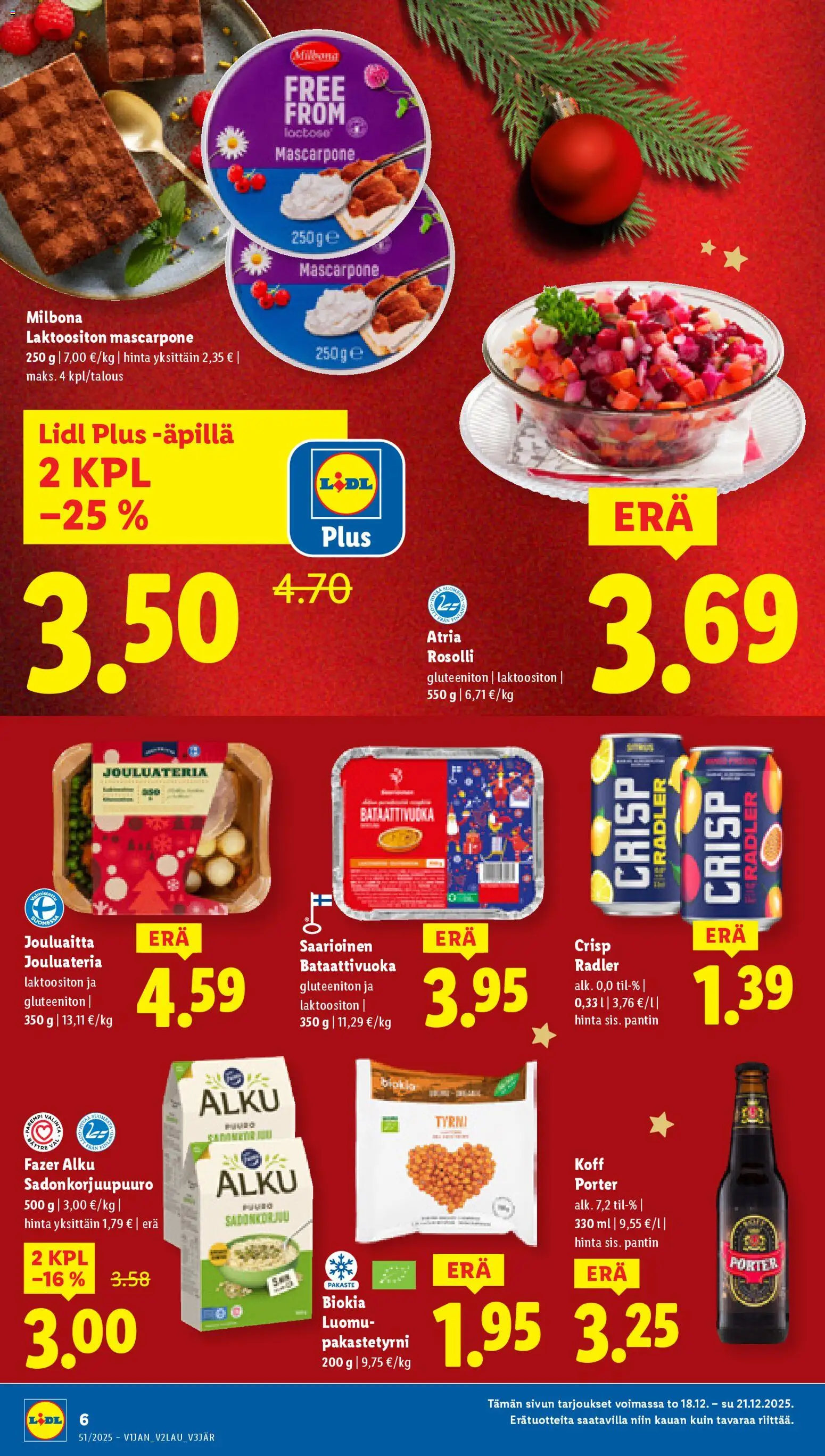 Lidl tarjoukset - Rovaniemi – voimassa 18.12.2025 alkaen | Sivu: 6