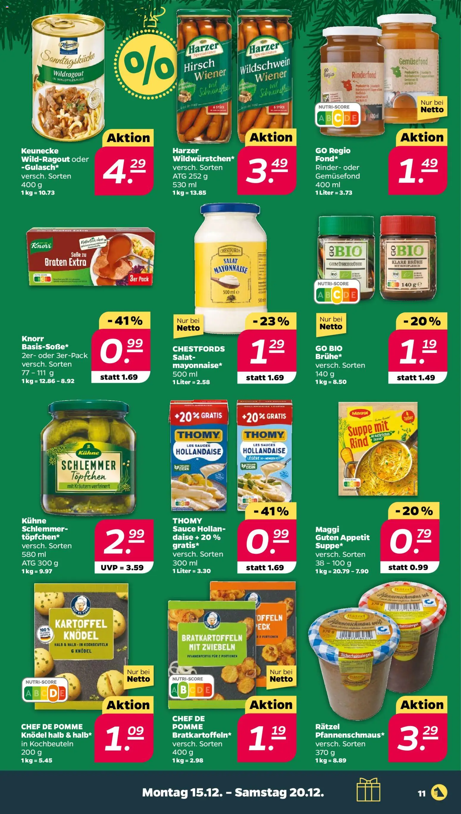Netto Prospekt 	 – gültig ab 15.12.2025 | Seite: 11 | Produkte: Maggi, Knorr, Zwiebeln, Soße