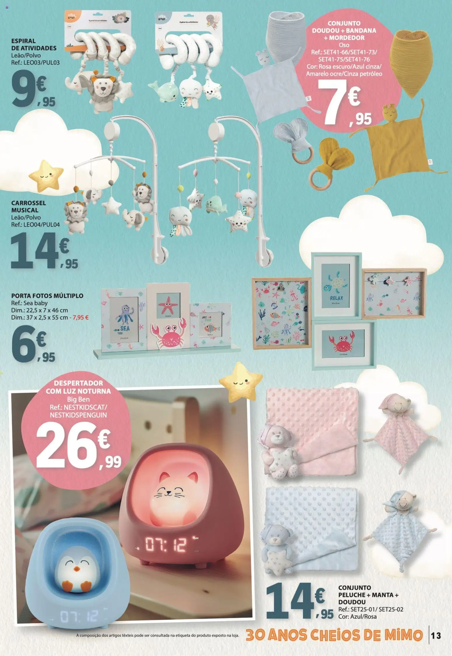 E.Leclerc Especial Bebé │ válido de 13.01.2026 | Página: 13 | Produtos: Despertador, Porta