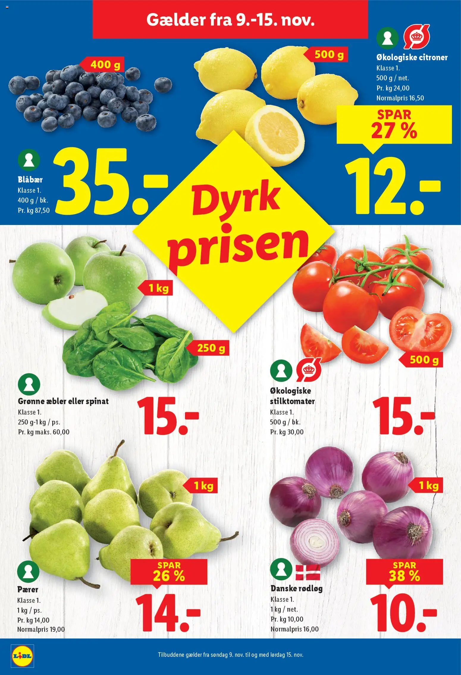 Lidl tilbudsavis – gyldig fra 09.11.2025 | Side: 17 | Produkter: Æbler, Citroner, Rødløg, Pærer