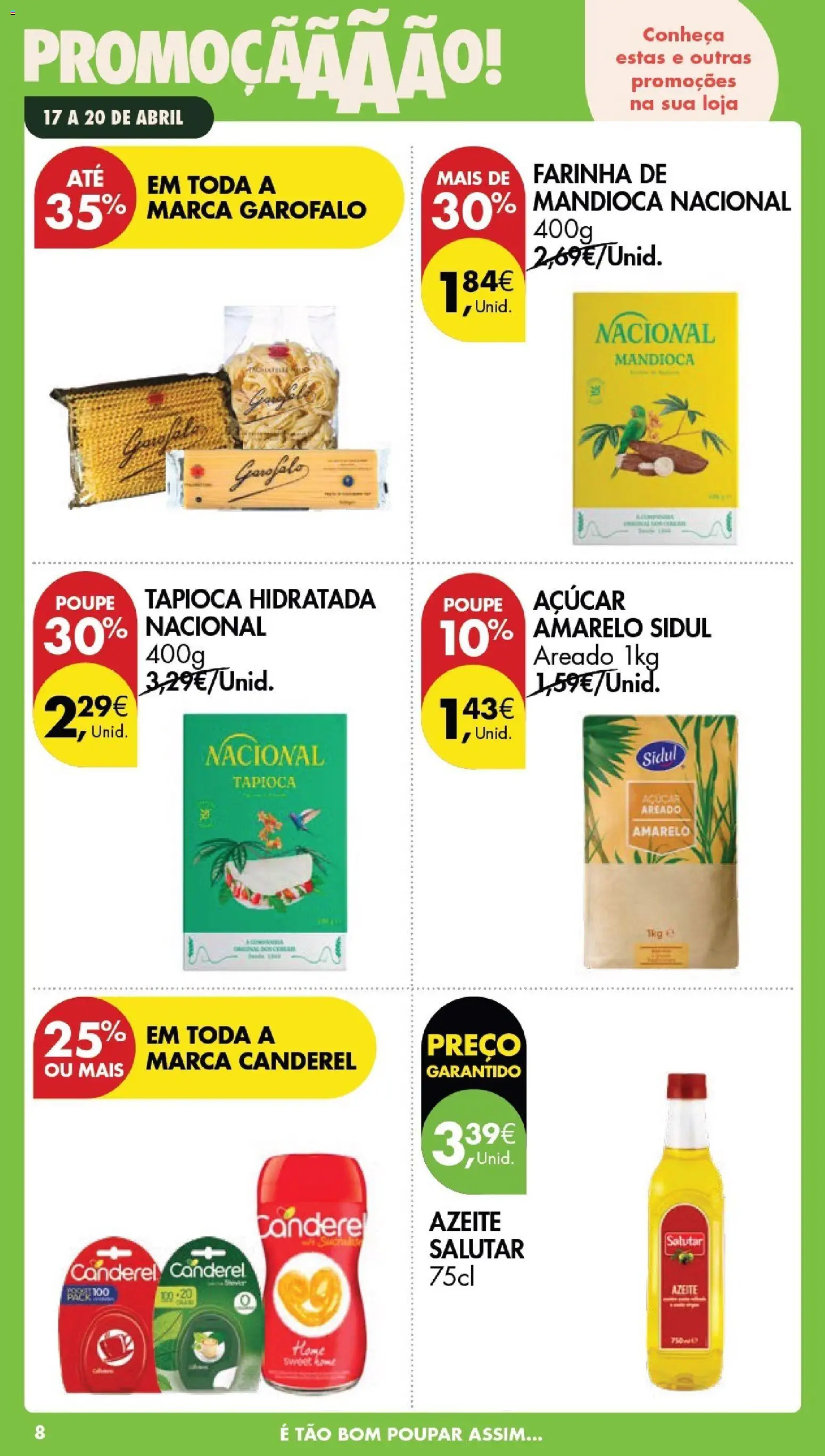 Pingo Doce Poupe este Fim de Semana │ válido de 17.04.2026 | Página: 8 | Produtos: Azeite, Tapioca, Açúcar