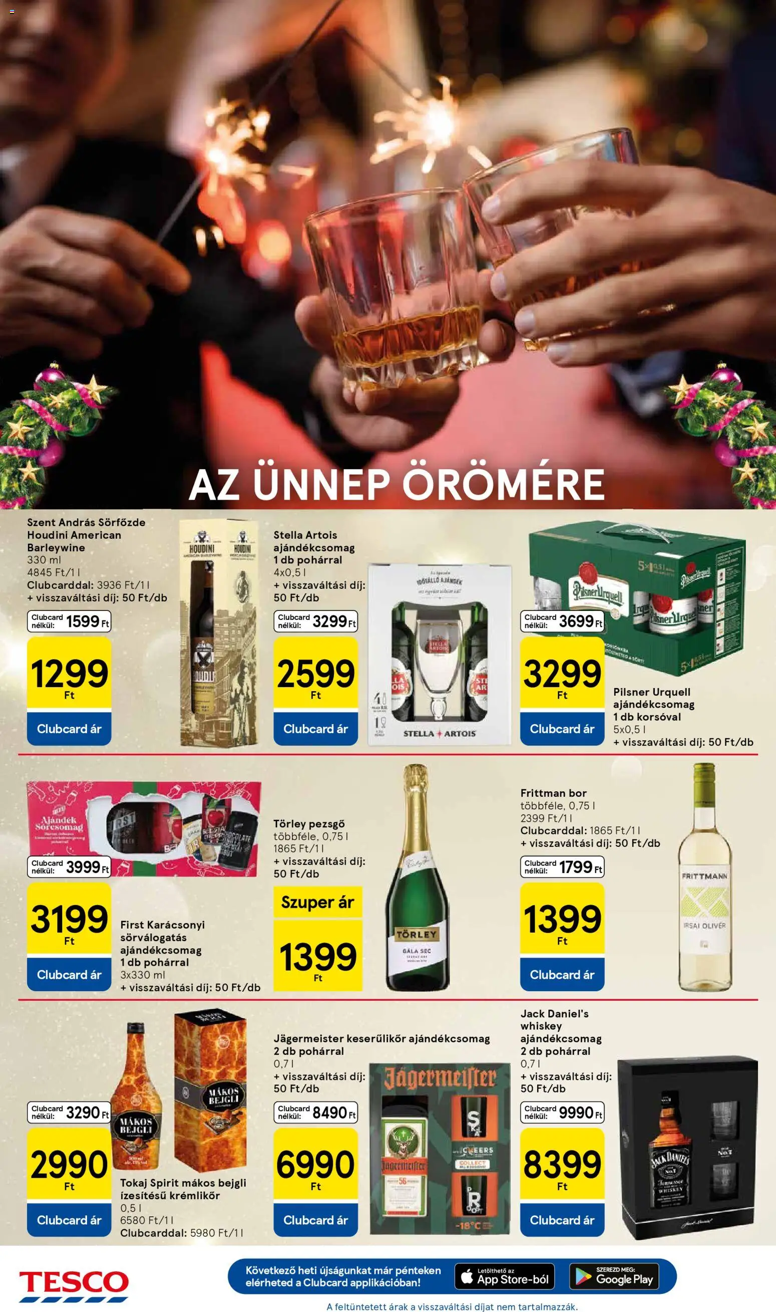 Tesco akciós ujság - amely érvényes a következő dátumtól: 04.12.2025 | Oldal: 12 | Termékek: Jägermeister, Whiskey, Krémlikőr, Pezsgő