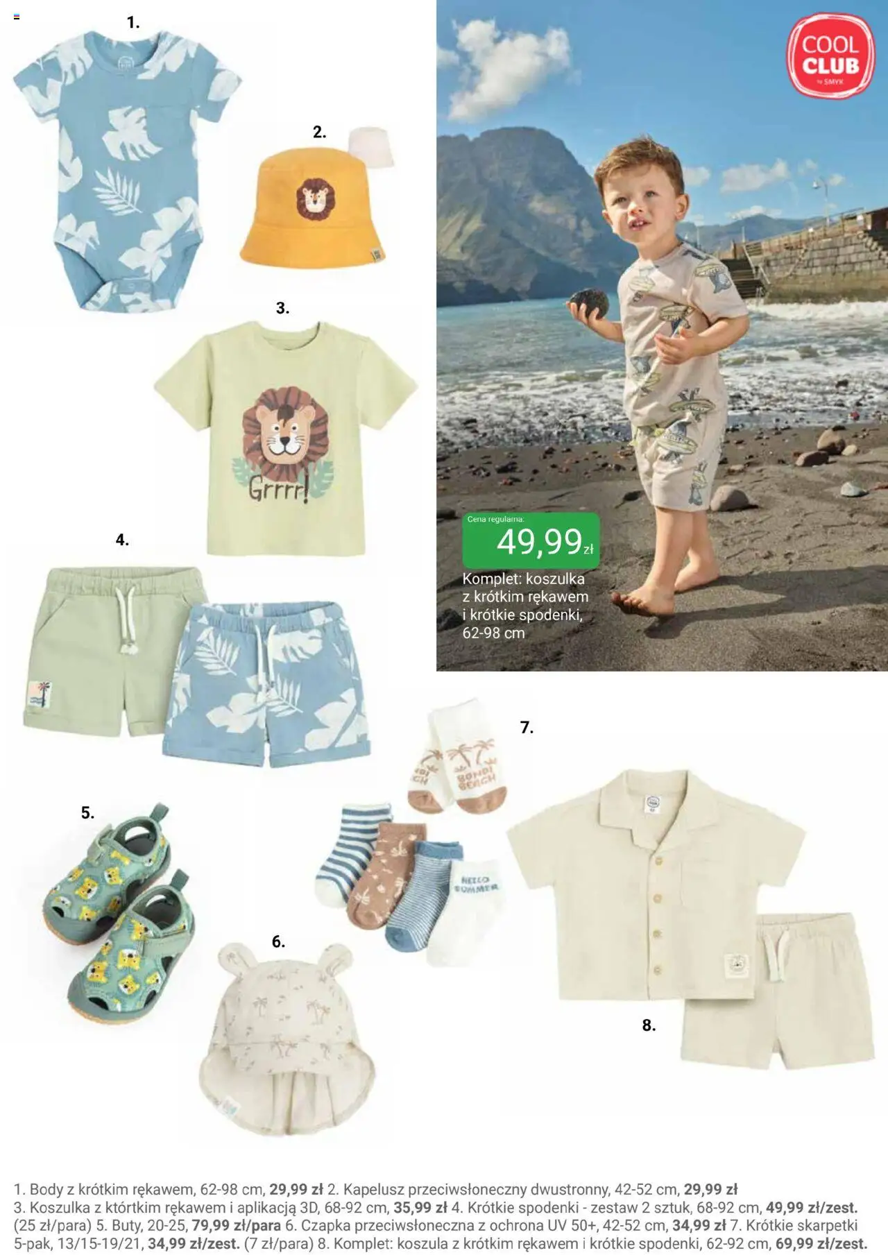Smyk Gazetka od 17.06.2025 | Strona: 51 | Produkty: Spodenki, Kapelusz, Czapka, Body