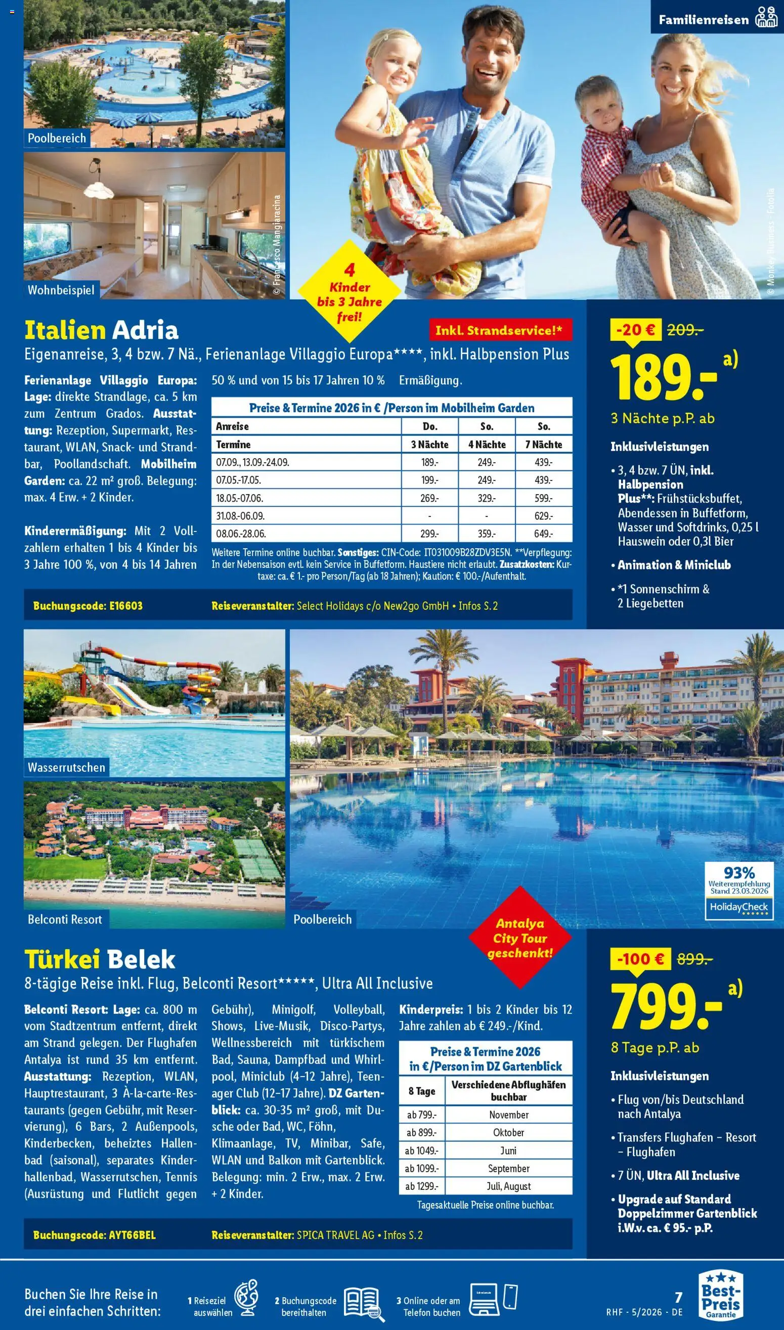 Lidl Reisen Prospekt 	 – gültig ab 29.04.2026 | Seite: 7 | Produkte: Bier, Bad, Wasser, Sonnenschirm