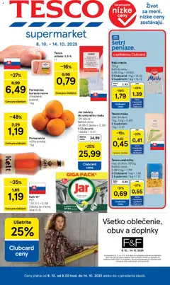 Tesco leták platný od 08.10.2025