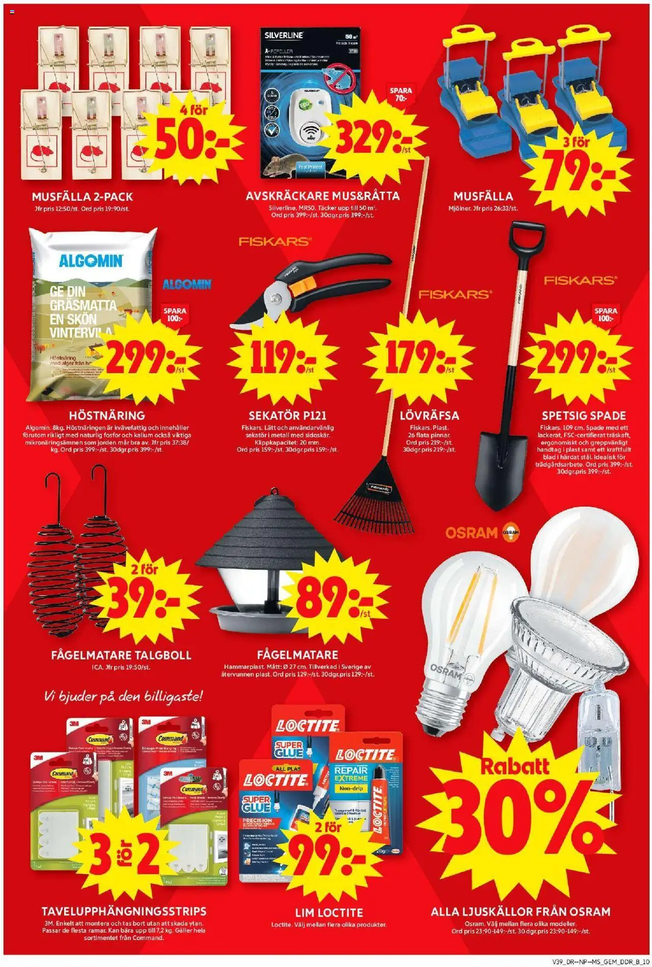 ICA Maxi reklamblad aktuell från 22.09.2025 | Sida: 19 | Produkter: Sekatör, Gem, Spade, Lim