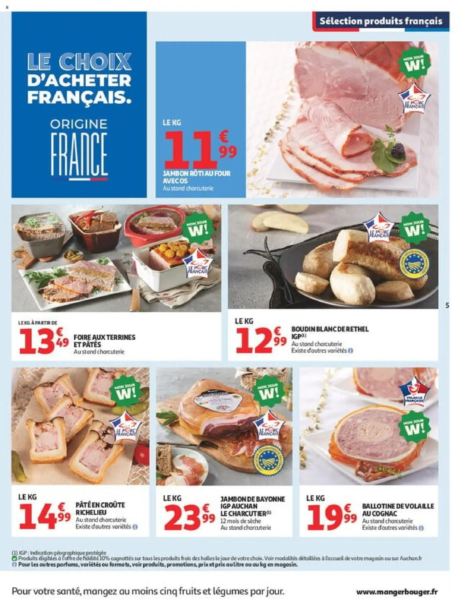 {H1} | Page: 5 | Produits: Four, Volaille, Jambon, Pâtes