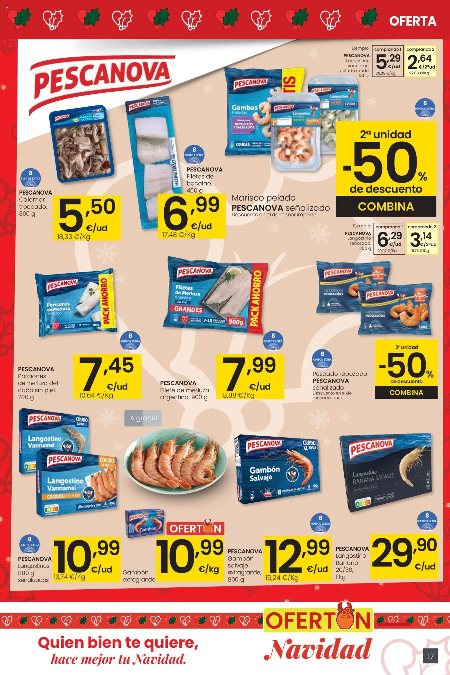Eroski - Center │ válido desde el 18.12.2025 | Página: 17 | Productos: Pescado, Filetes de merluza, Filete, Langostino