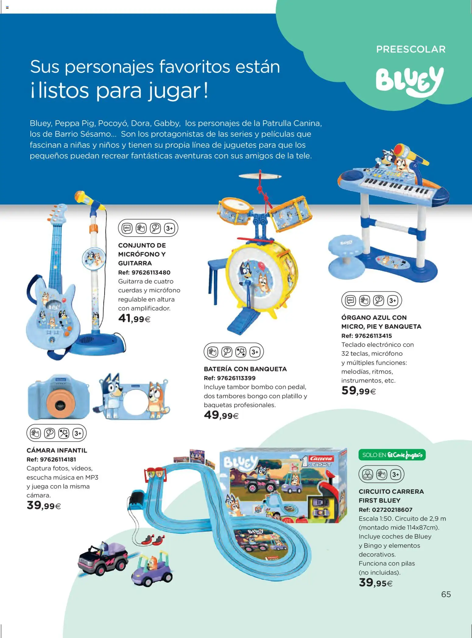 El Corte Inglés ofertas │ válido desde el 27.10.2025 | Página: 65 | Productos: Teclado, Juguetes, Juega, Batería