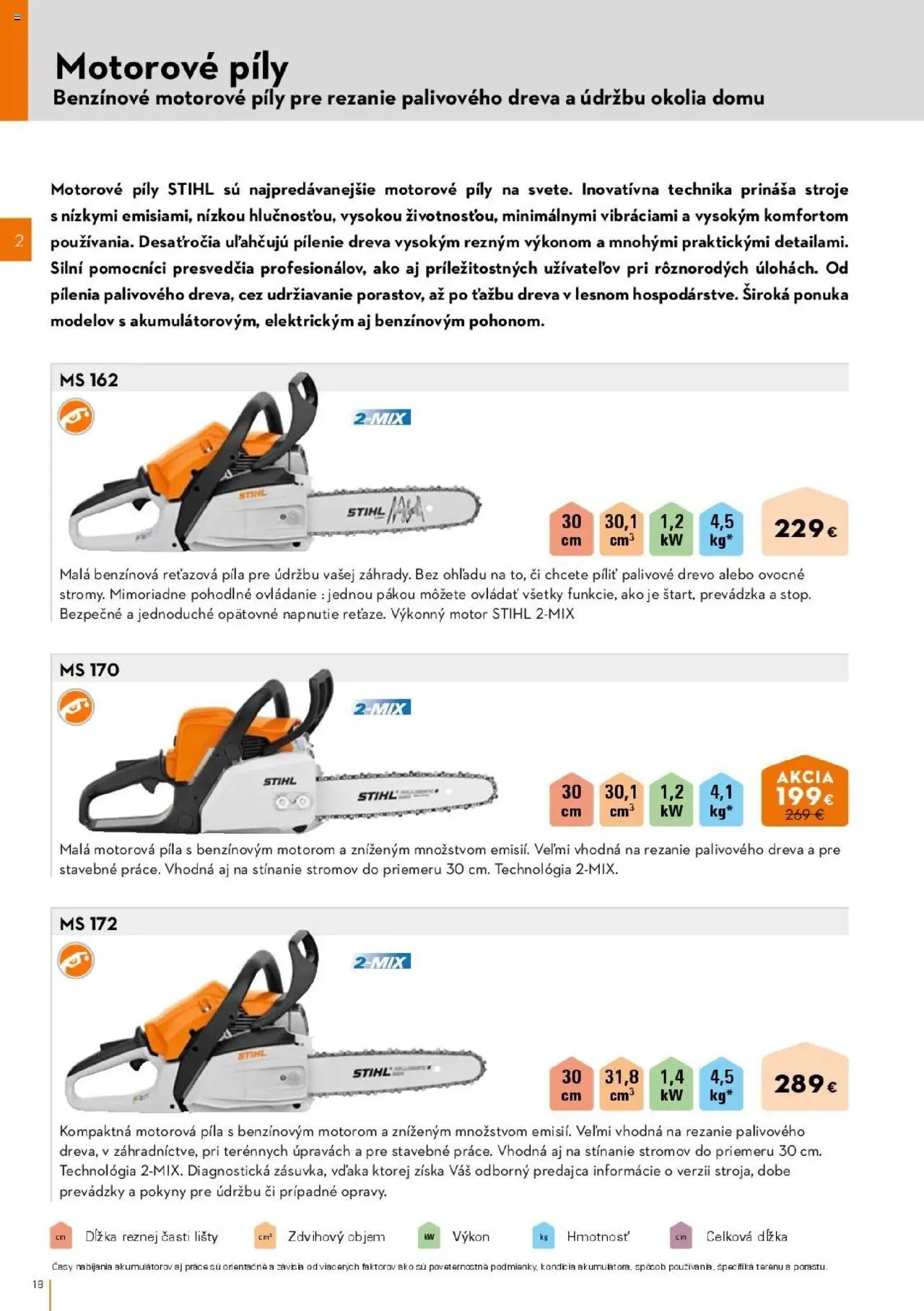 Nové STIHL akcie – leták je platný od 01.04.2025 | Strana: 18 | Produkty: Motorová píla, Reťazová píla, Píla