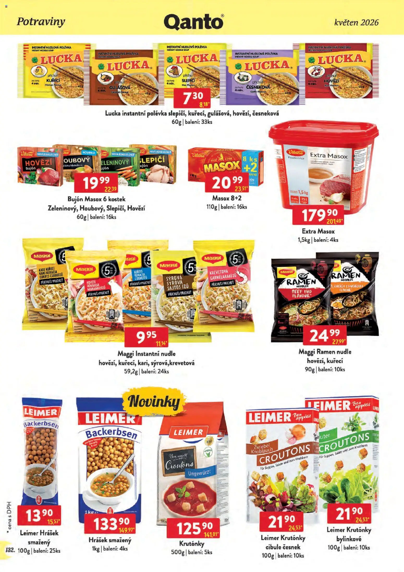Astur & Qanto leták - Velkoobchod 05/2026 od 01.05.2026 | Strana: 132 | Produkty: Hovězí, Hrášek, Potraviny, Nudle