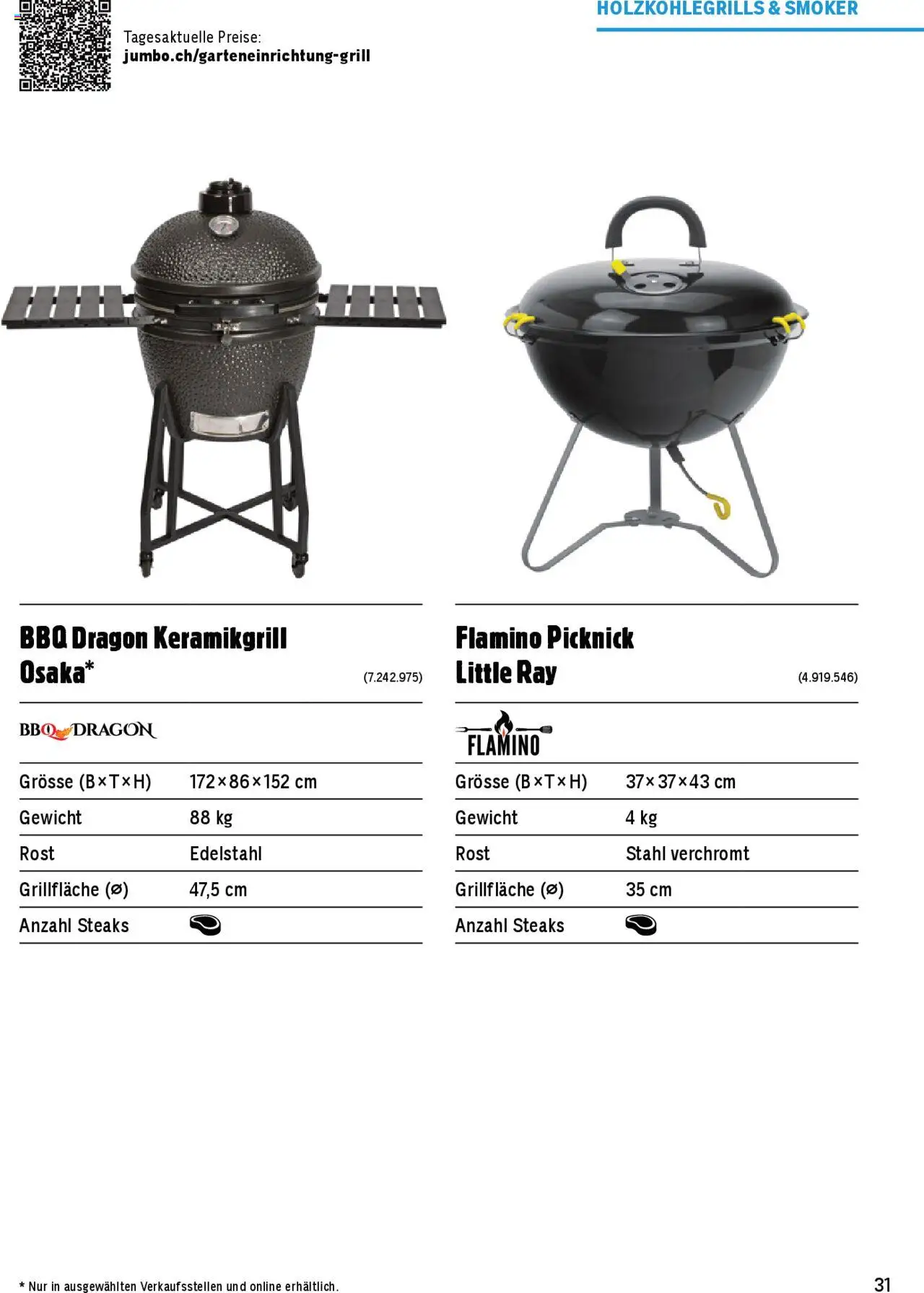 Jumbo Aktionen Grosse Grillbroschüre 2025 ab 21.02.2025 | Seite: 31 | Produkte: Gewicht