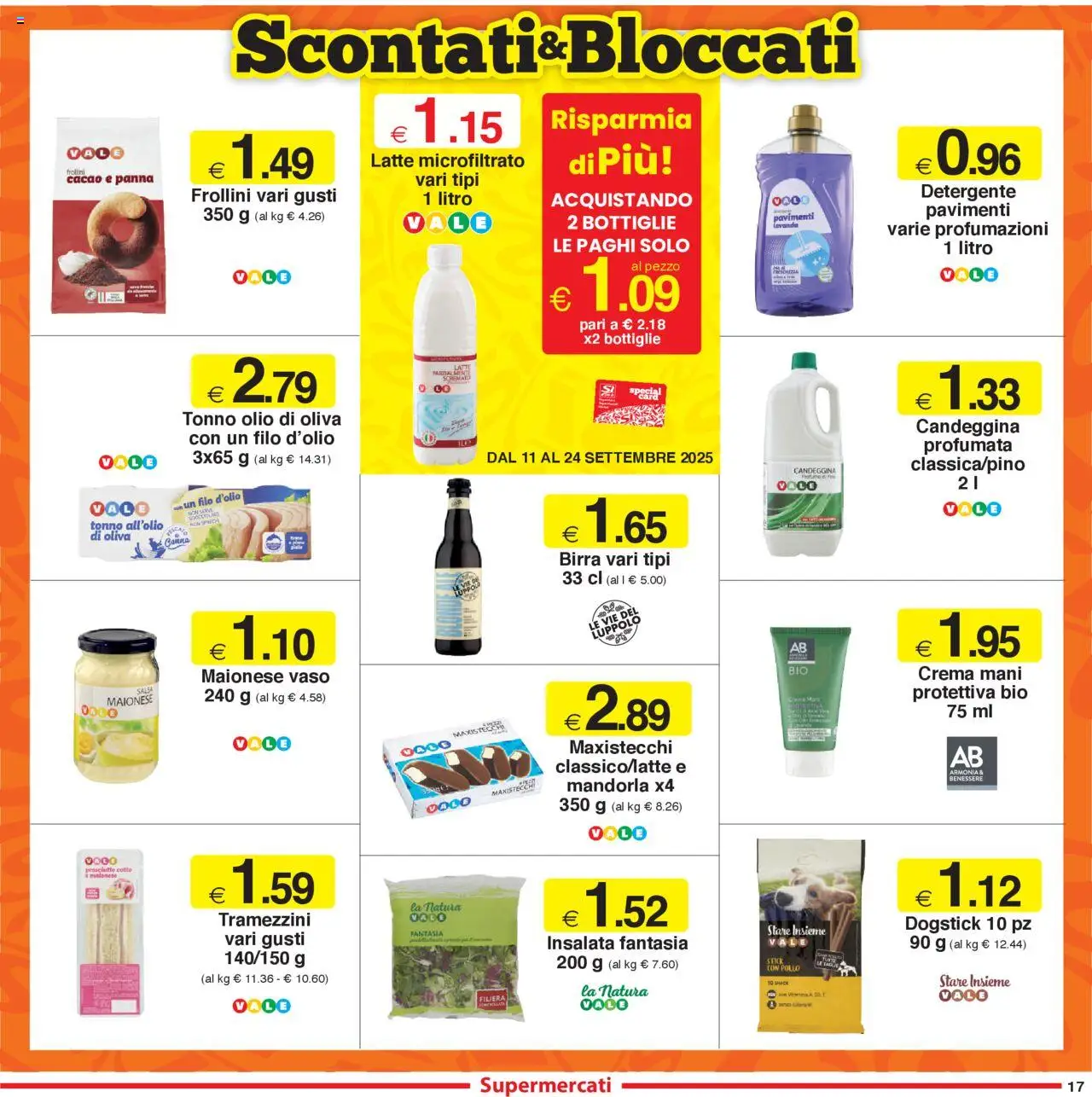 Volantino Sì con Te del 11.09.2025 | Pagina: 17 | Prodotti: Crema, Latte, Olio, Cacao