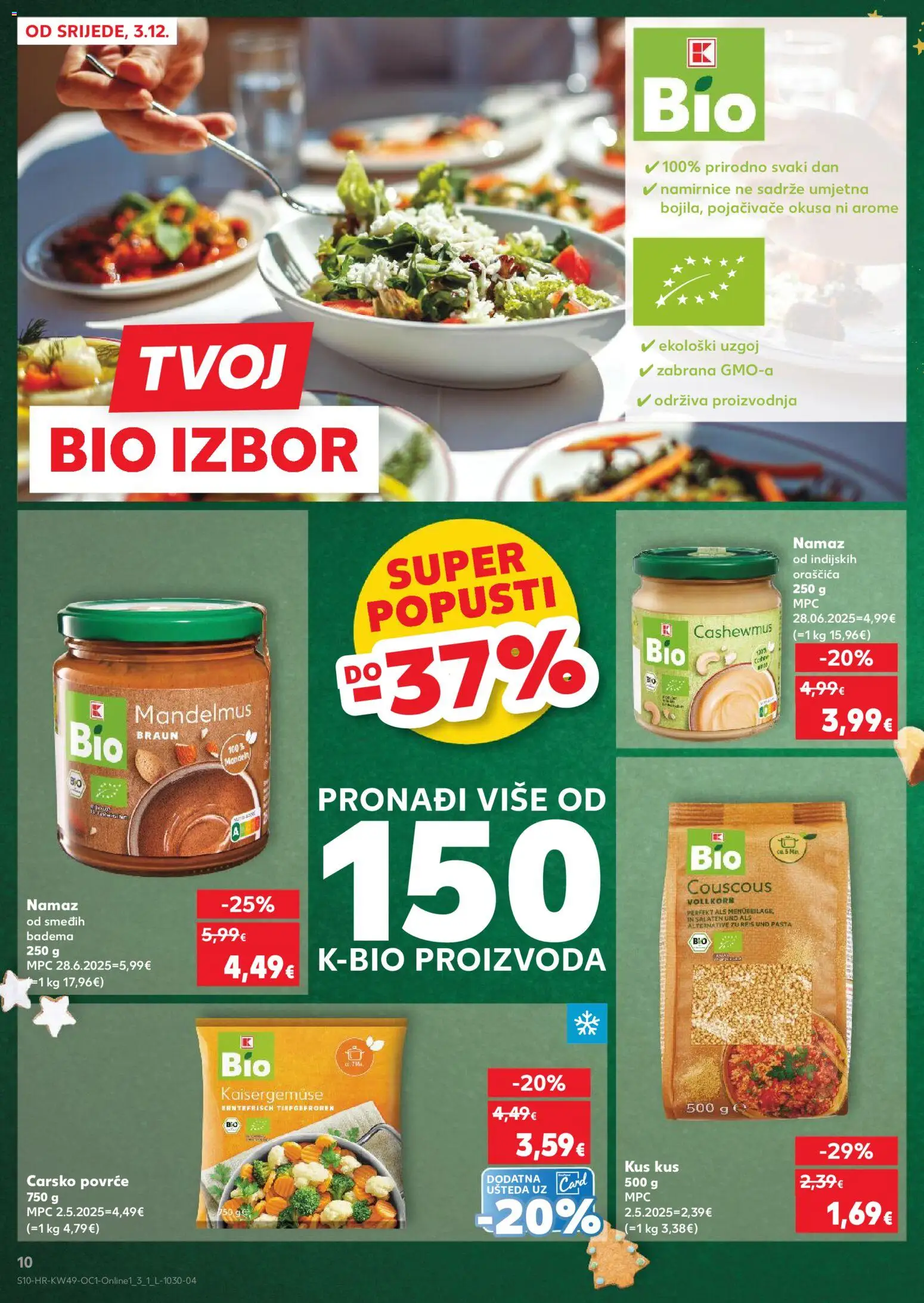 Kaufland katalog | vrijedi od 03.12.2025 | Stranica: 10 | Proizvodi: Povrće, Kus kus, Namaz