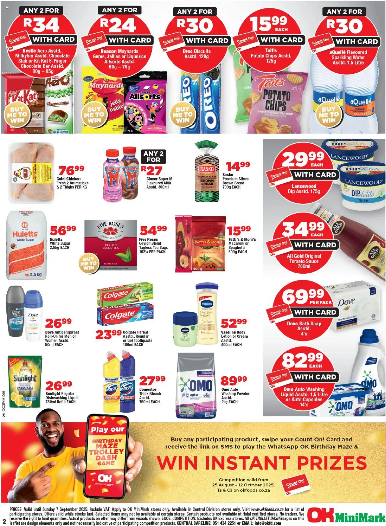 OK Foods Northen Cape - OK MiniMark │ valid from 25.08.2025 | Page: 2 | Products: Biscuits, Chips, Washing powder, Sugar