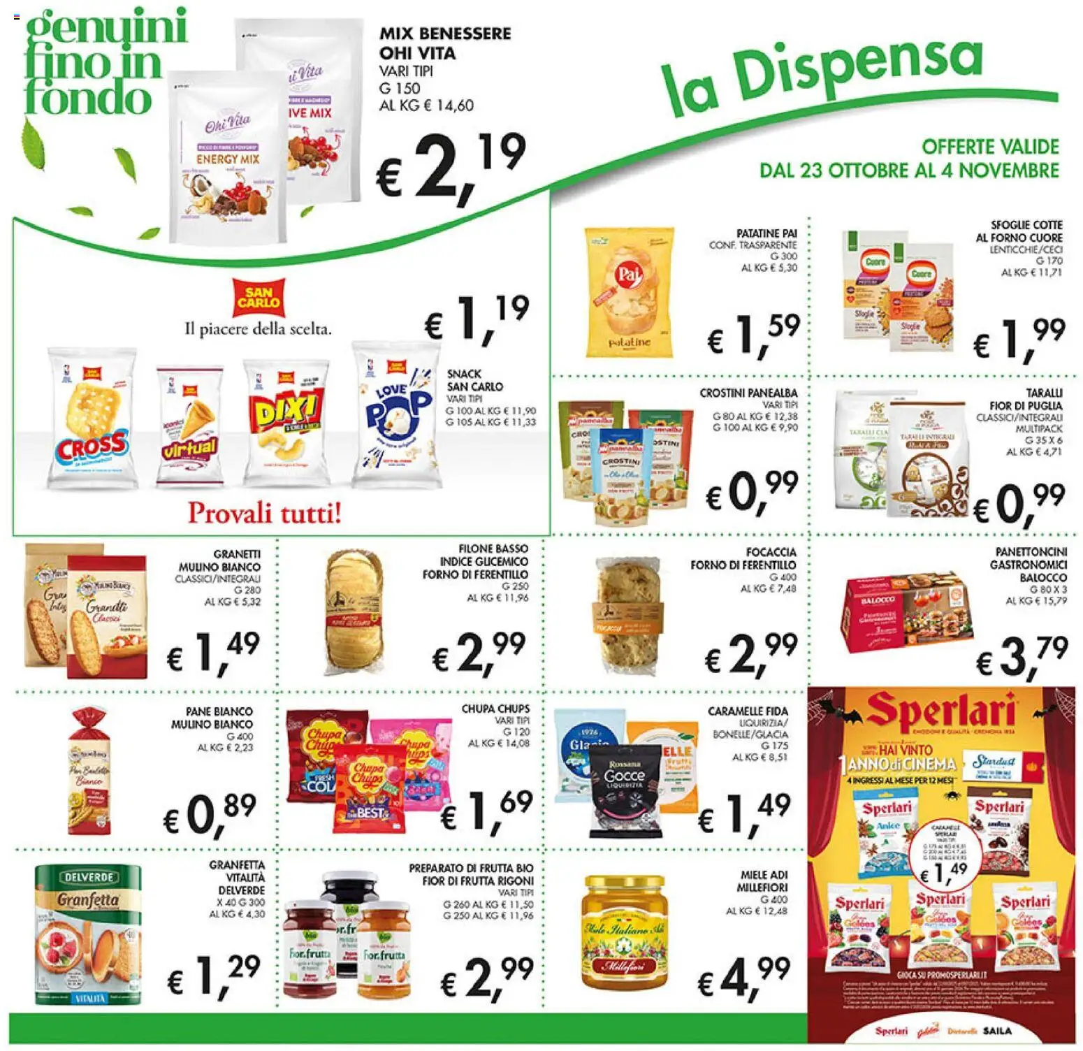 Volantino Coal del 23.10.2025 | Pagina: 15 | Prodotti: Pane, Caramelle, Focaccia, Sale