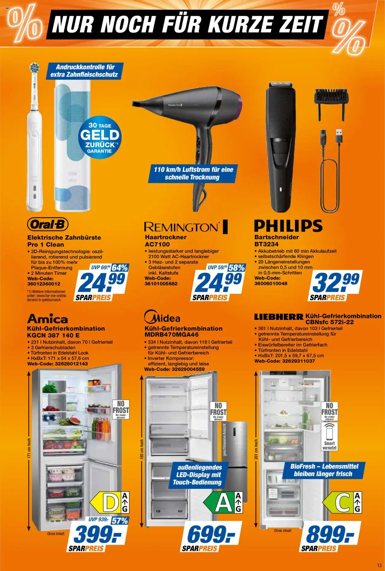 Expert  Sommer Sparverkauf - gültig ab dem 22.08.2025 | Seite: 13 | Produkte: Philips, Haartrockner, Elektrische zahnbürste, Zahnbürste