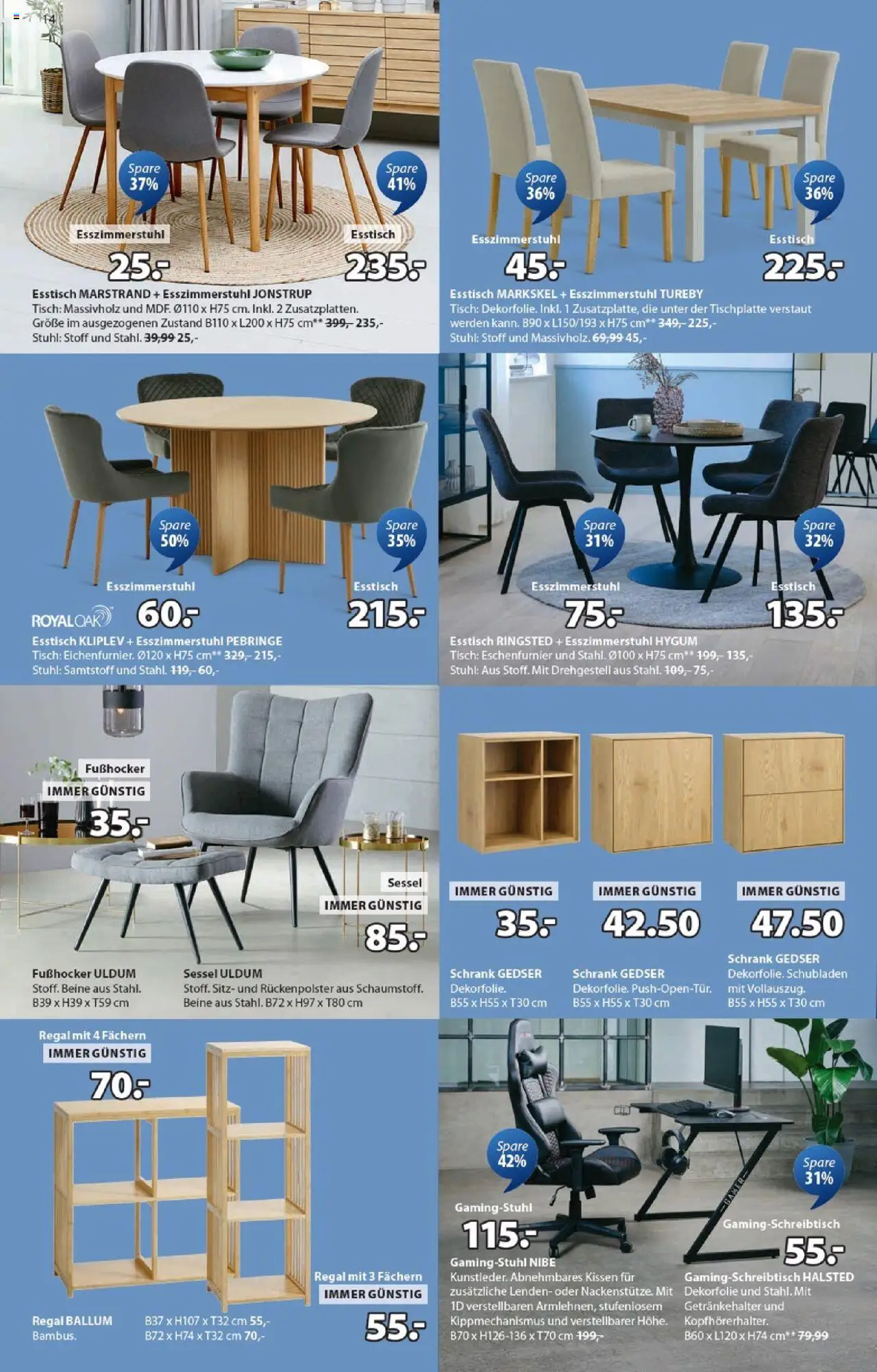 JYSK  Angebote gültig ab 15.10.2025 | Seite: 14 | Produkte: Kissen, Regal, Tisch, Schrank