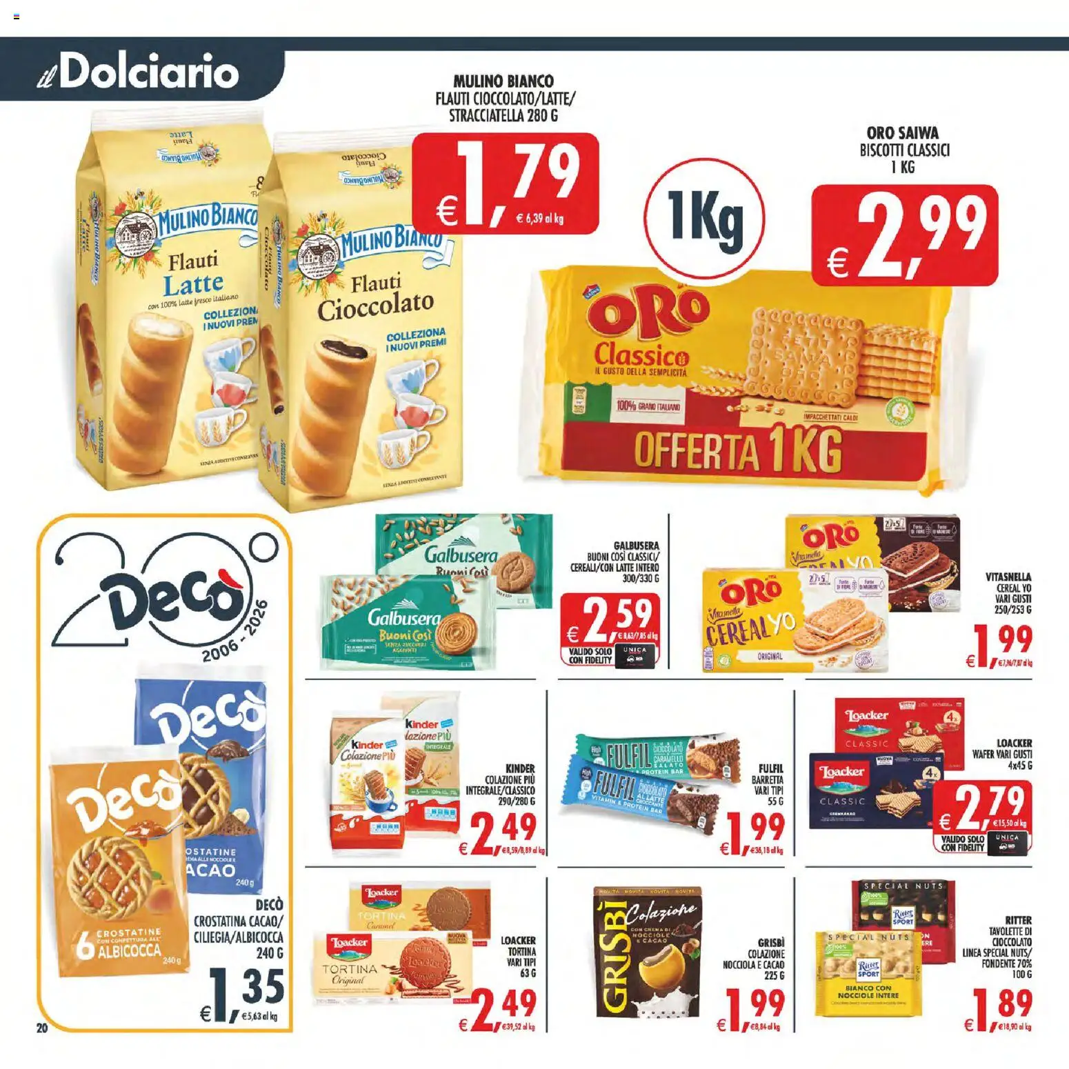 Volantino Decò del 07.04.2026 | Pagina: 21 | Prodotti: Biscotti, Nocciole, Barretta, Cacao