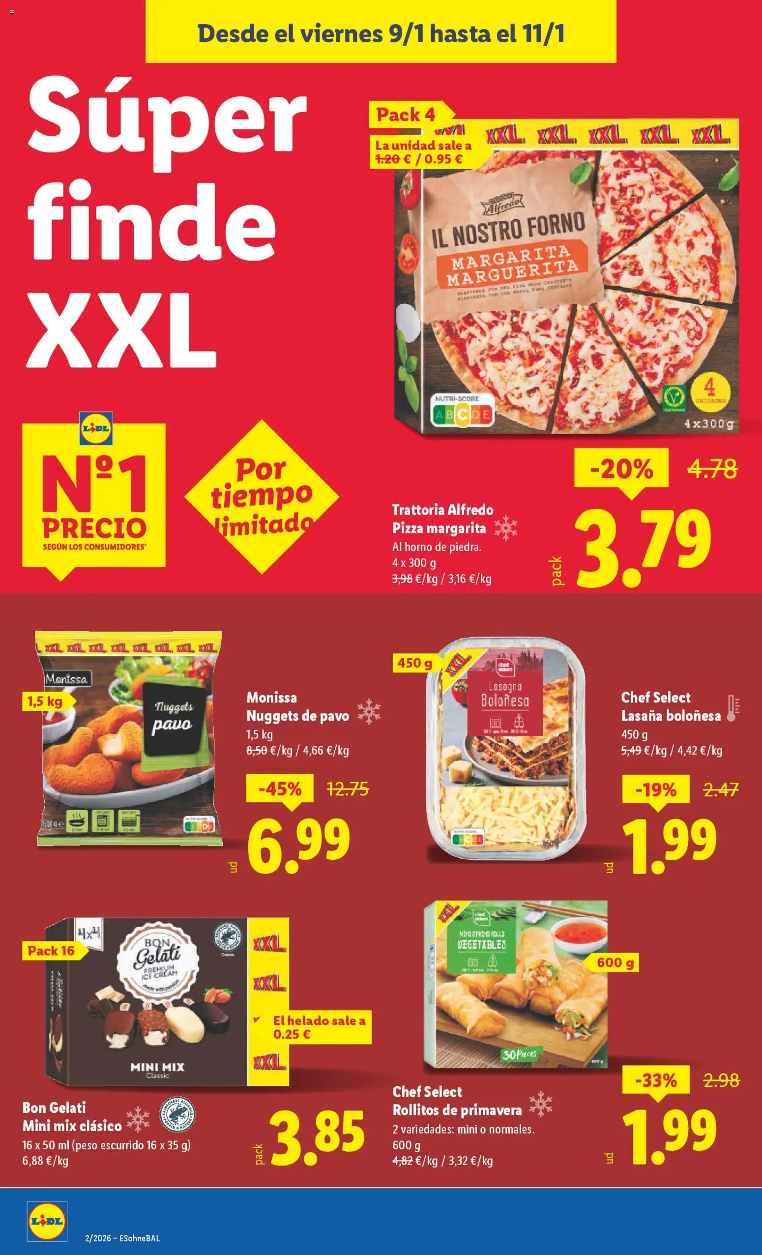 Lidl folleto │ válido desde el 05.01.2026 | Página: 26 | Productos: Horno, Peso, Lasaña, Nuggets