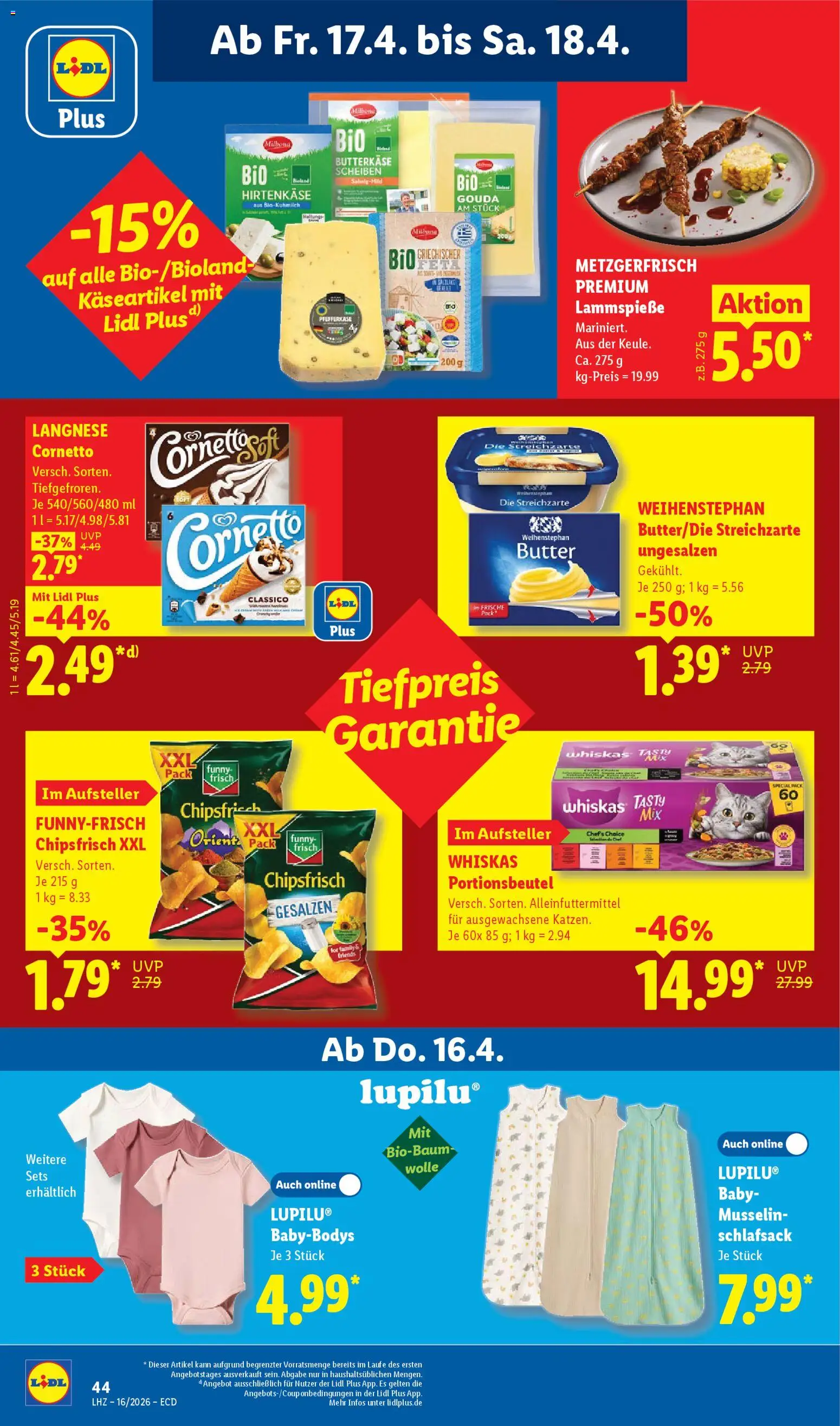 Lidl Prospekt – gültig ab 13.04.2026 | Seite: 66 | Produkte: Feta, Gouda, Funny frisch, Schlafsack