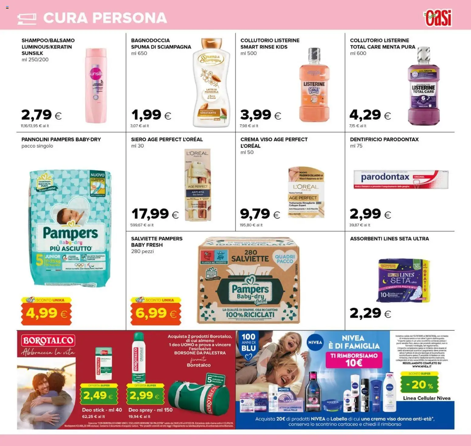 Volantino Oasi del 15.01.2026 | Pagina: 17 | Prodotti: Crema, Dentifricio, Crema viso, Burro
