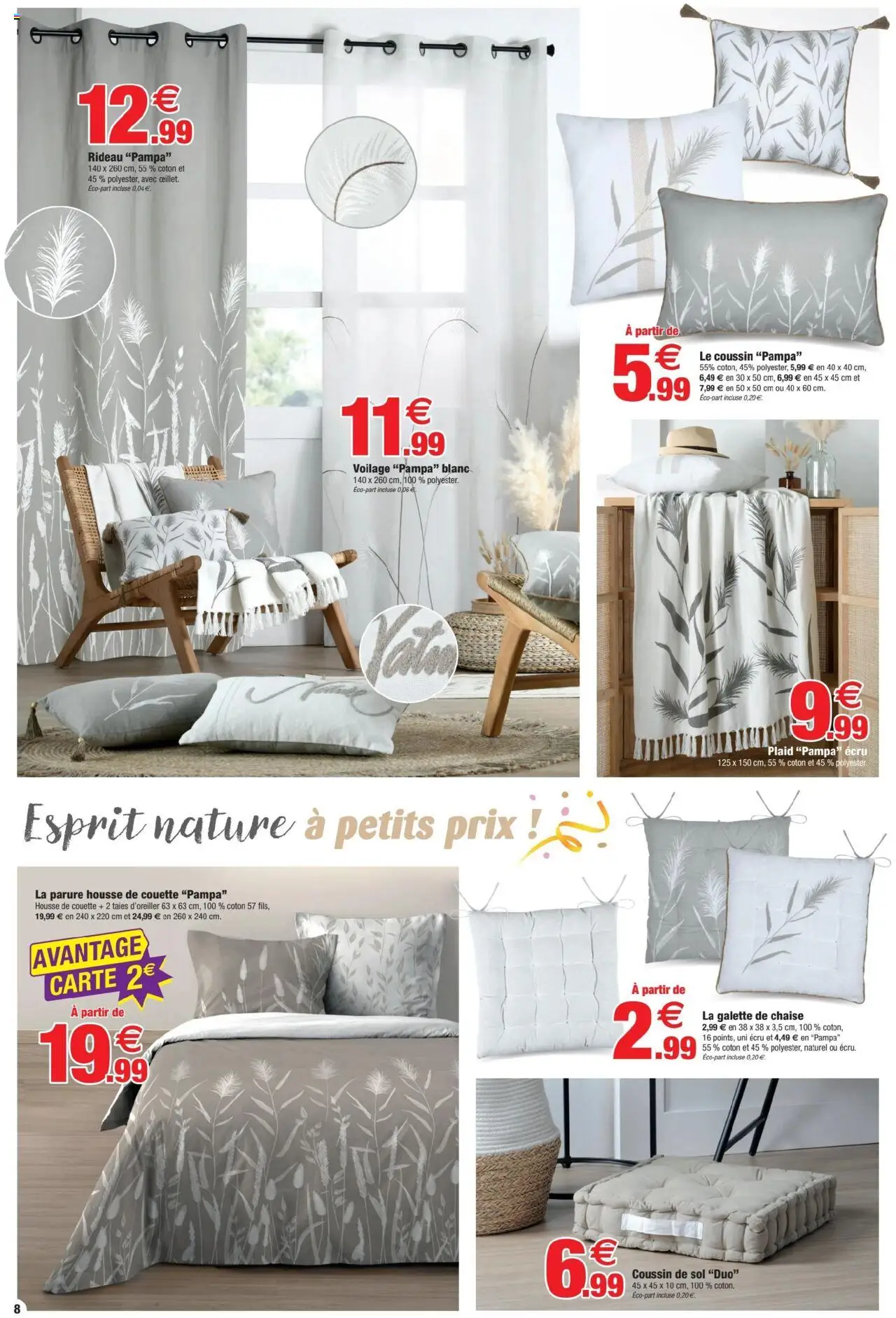  | Page: 8 | Produits: Chaise, Housse de couette, Galette de chaise, Rideau