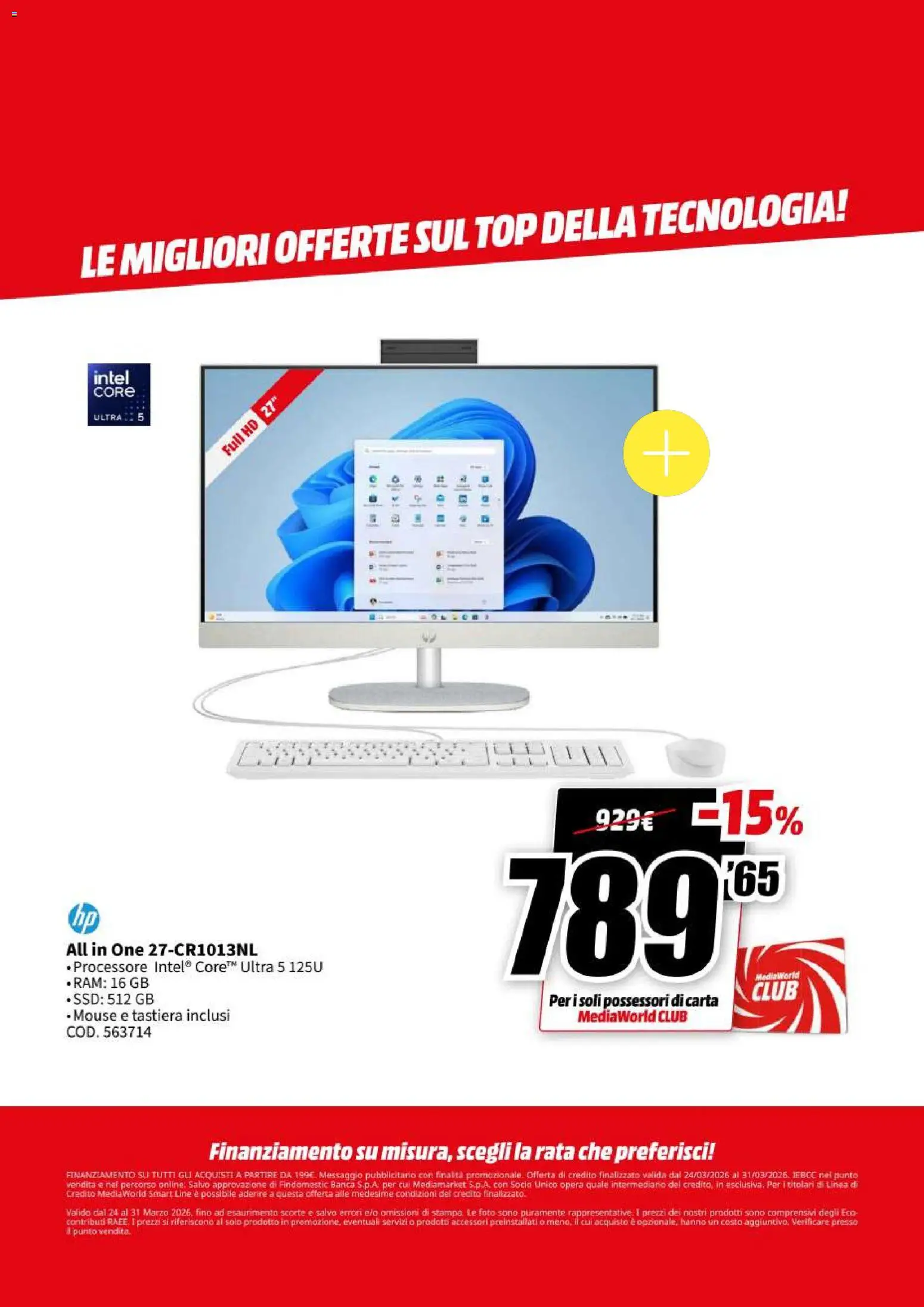 Volantino Media World del 24.03.2026 | Pagina: 14 | Prodotti: Top, Mouse, Tastiera, Stampa