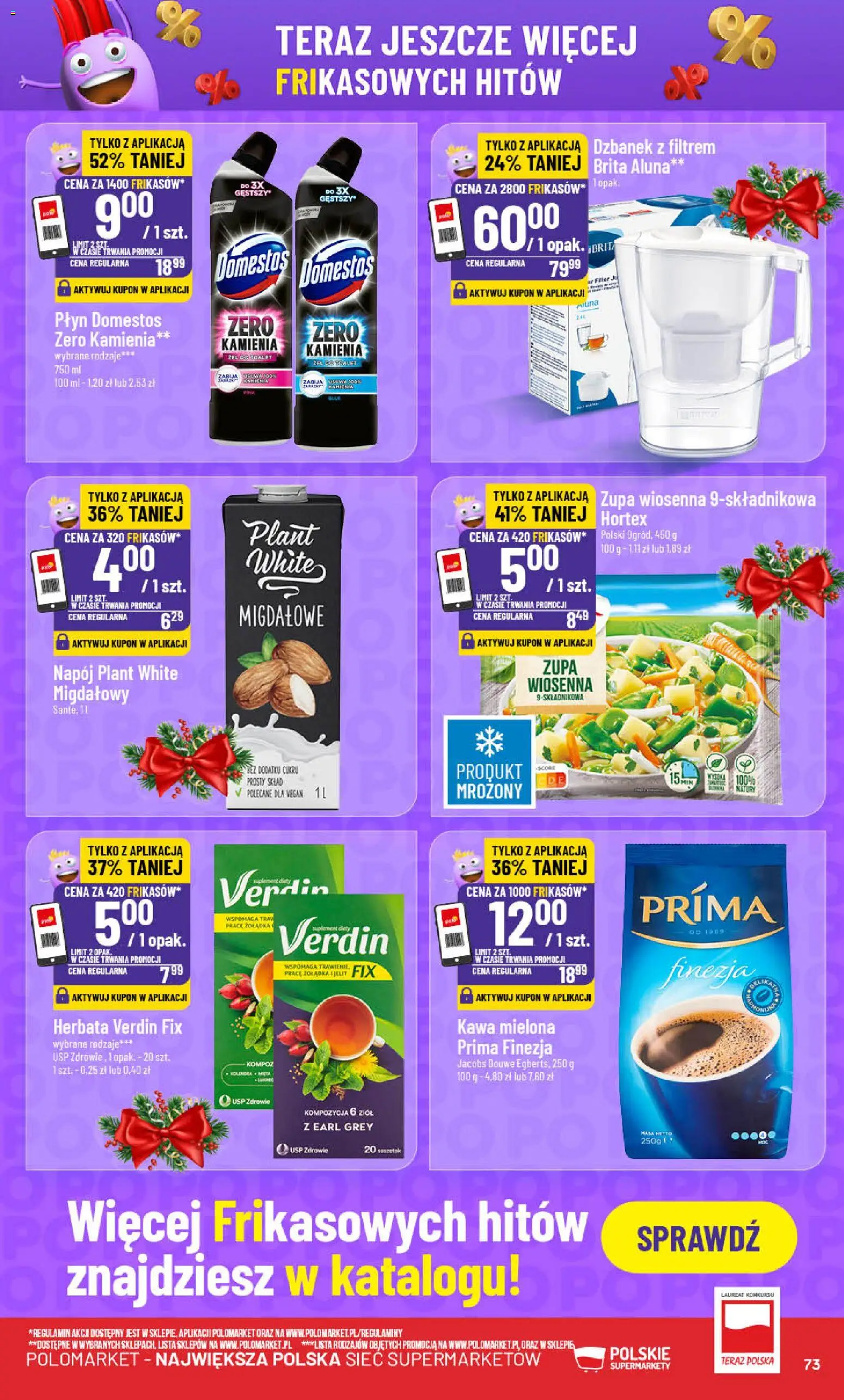 POLOmarket Gazetka od 17.12.2025 | Strona: 73 | Produkty: Domestos, Zupa, Kawa, Herbata