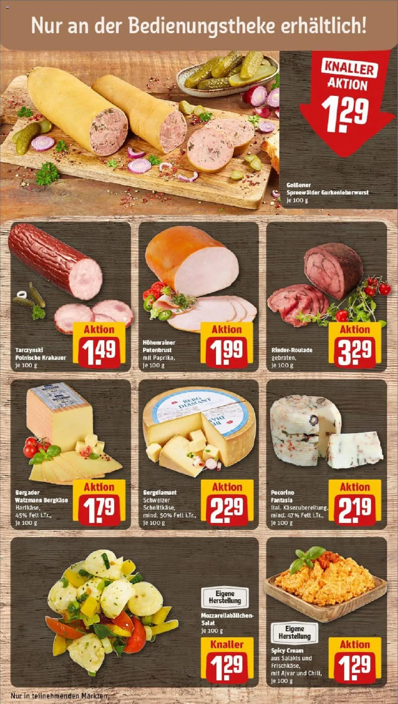 Rewe prospekt Dahme / Mark	 - gültig ab dem 22.06.2025 | Seite: 11 | Produkte: Mozzarella, Paprika, Salakis, Salat