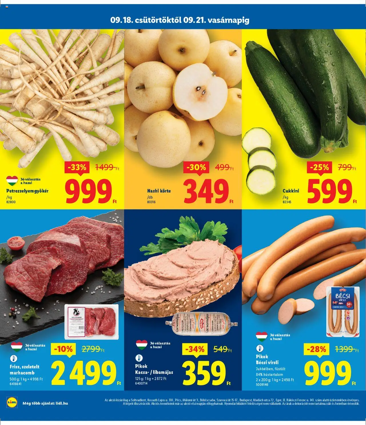 Lidl akciós ujság - amely érvényes a következő dátumtól: 18.09.2025 | Oldal: 2 | Termékek: Körte, Nashi körte, Cukkini, Kacsa