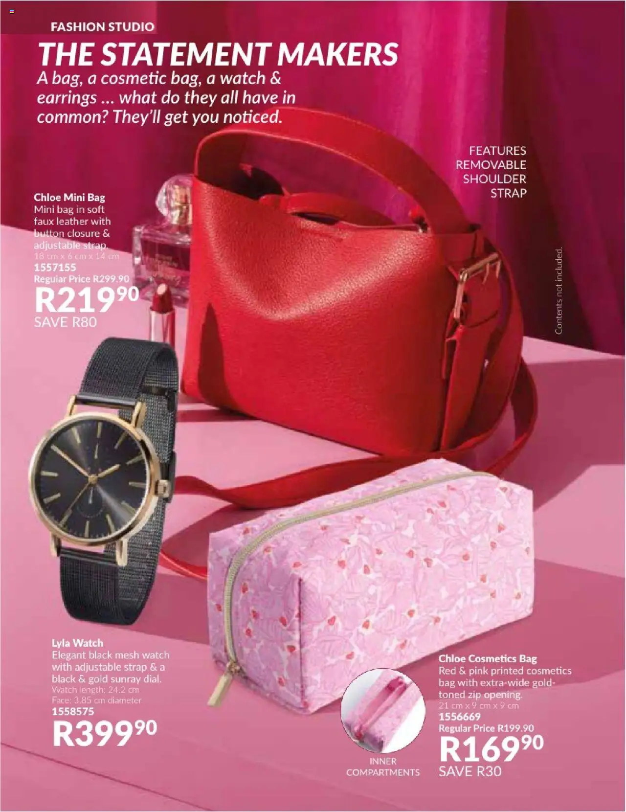 AVON Catalogue  │ valid from 01.08.2025 | Page: 112 | Products: Watch, Earrings, Bag