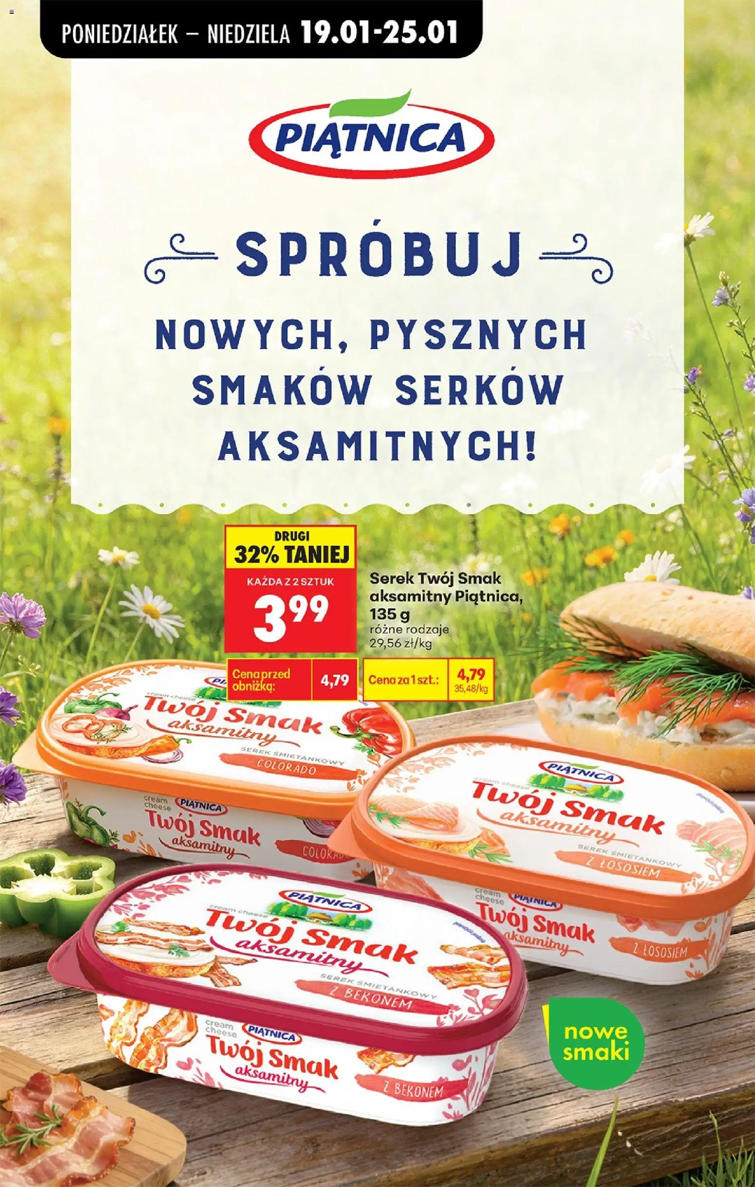 Biedronka gazetka od 19.01.2026 | Strona: 50 | Produkty: Serek Twój Smak, Cream cheese, Serek