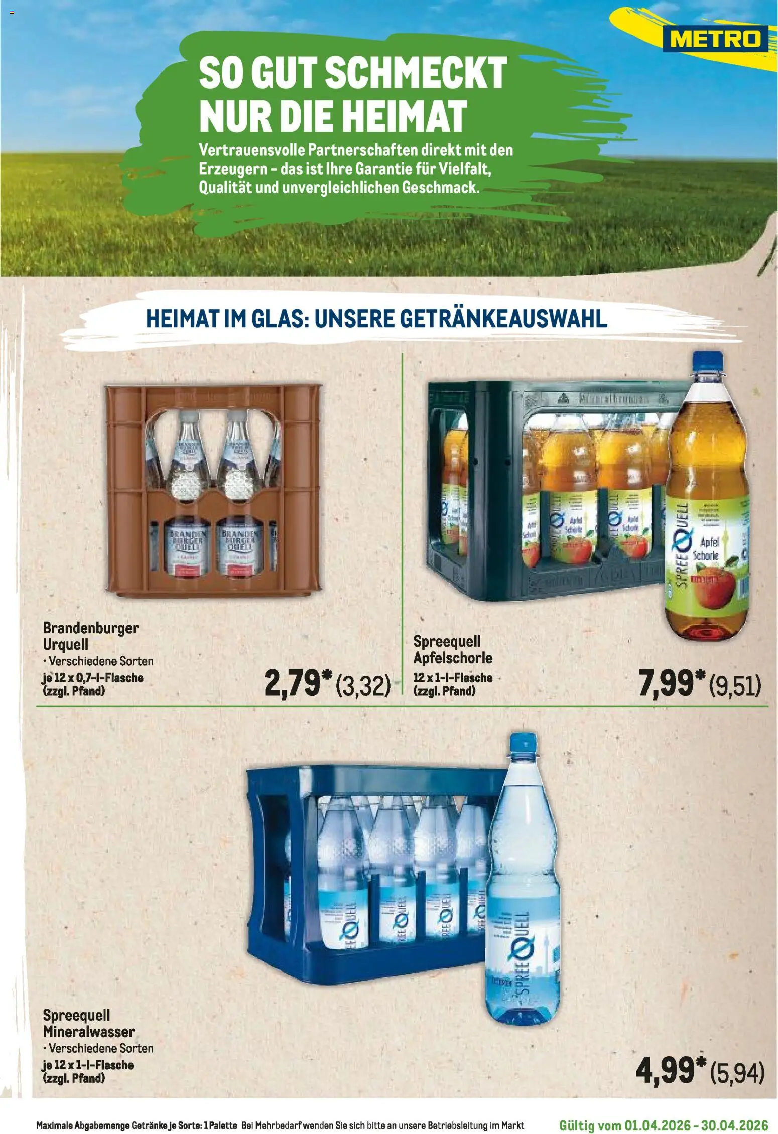 Metro Regionaler Flyer – gültig ab 01.04.2026 | Seite: 75 | Produkte: Mineralwasser