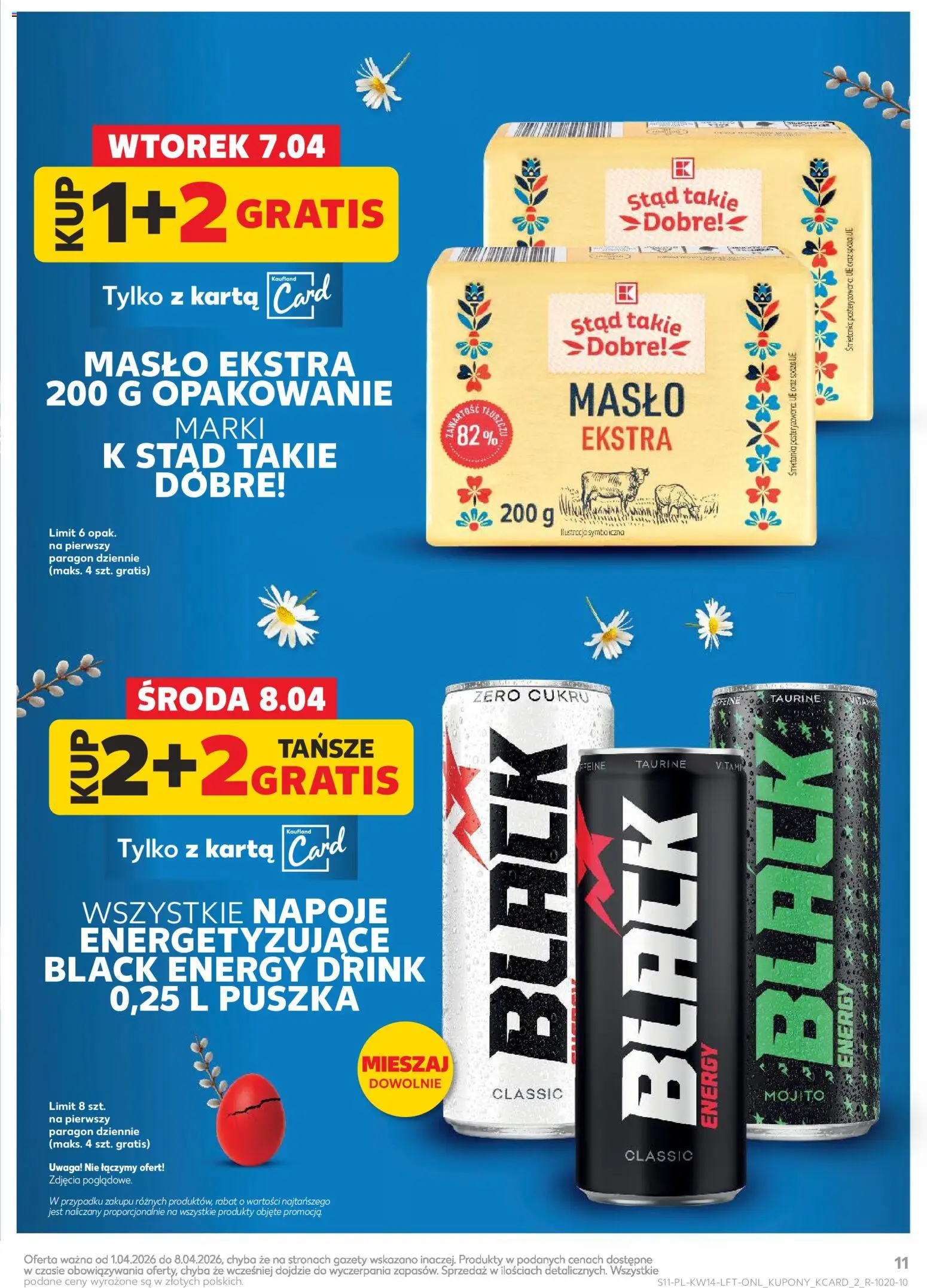 Kaufland gazetka od 01.04.2026 | Strona: 11 | Produkty: Karta, Napoje, Masło