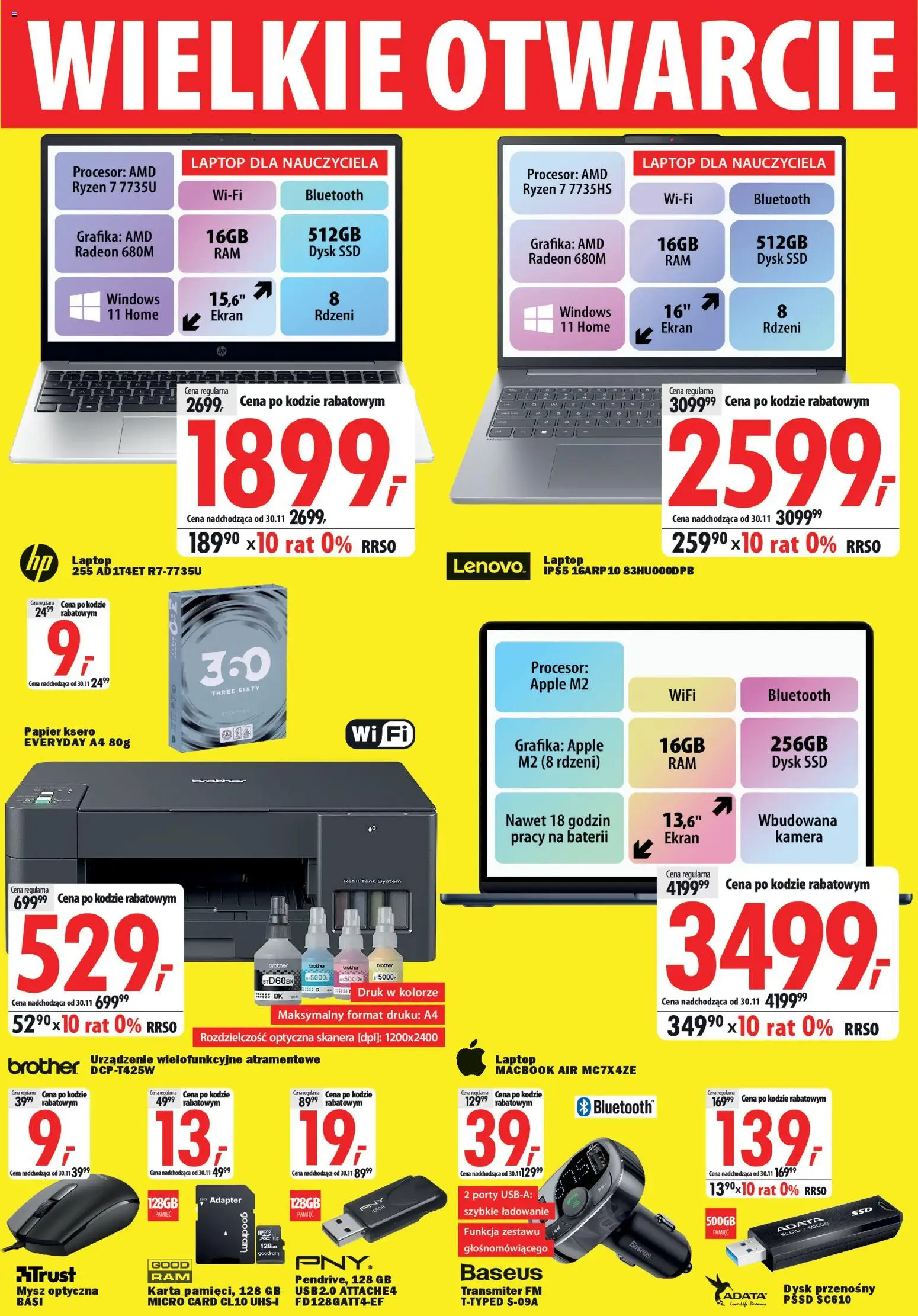 Mediaexpert Gazetka - Wielkie otwarcie Rzeszów od 20.11.2025 | Strona: 5 | Produkty: Karta, Dysk, Adapter, Papier ksero