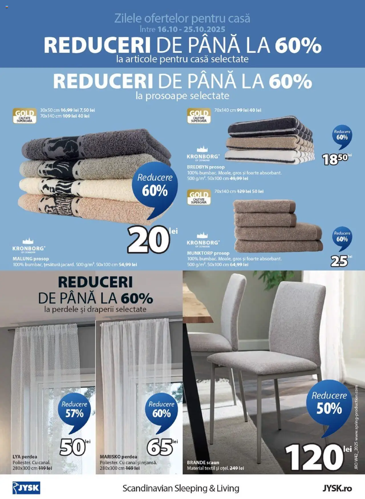 Noul catalog JYSK – valabil de la 16.10.2025 | Pagină: 4 | Produse: Scaun, Perdea, Draperii