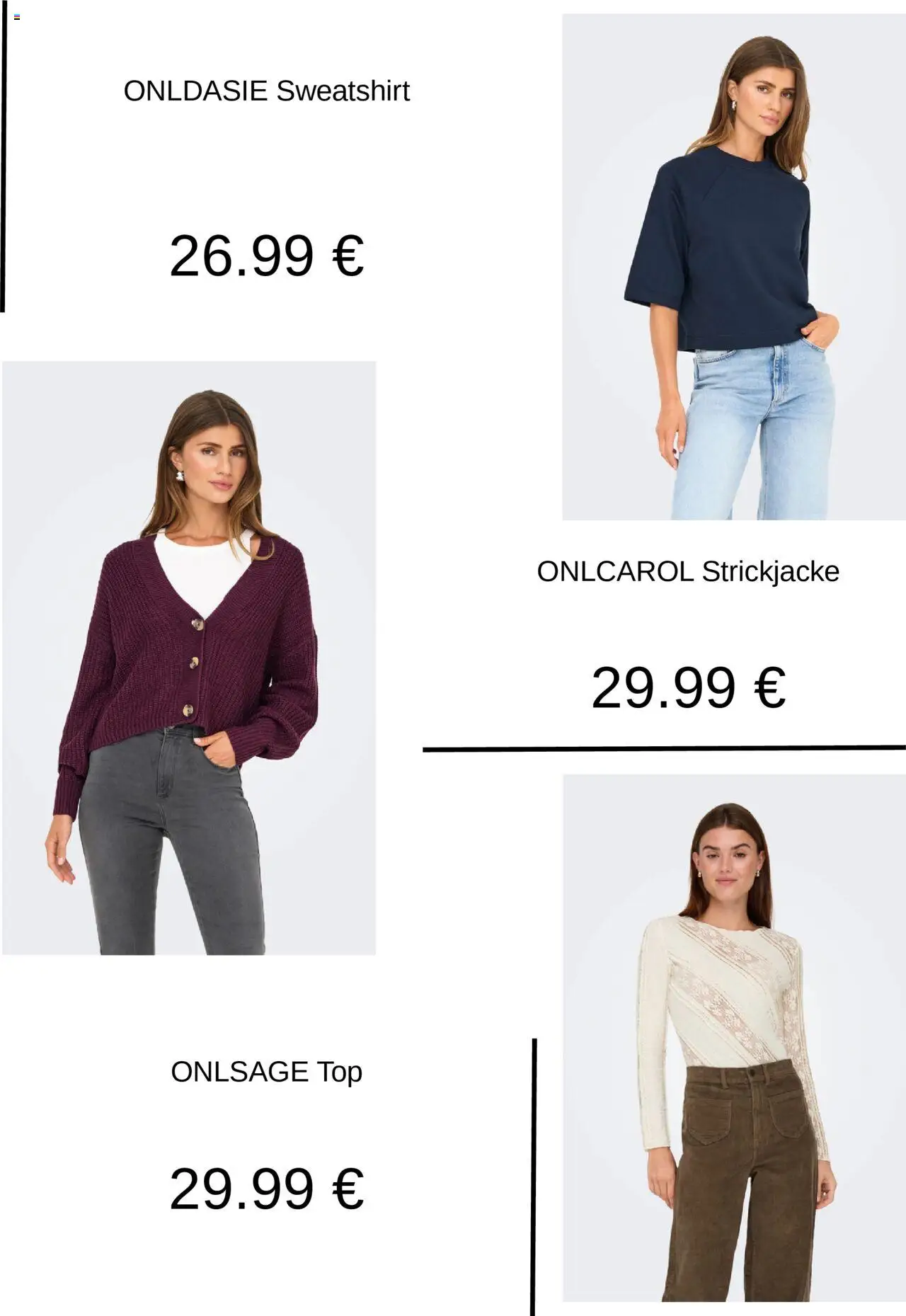 ONLY Prospekt 	 - gültig ab dem 16.08.2025 | Seite: 6 | Produkte: Top, Sweatshirt, Strickjacke