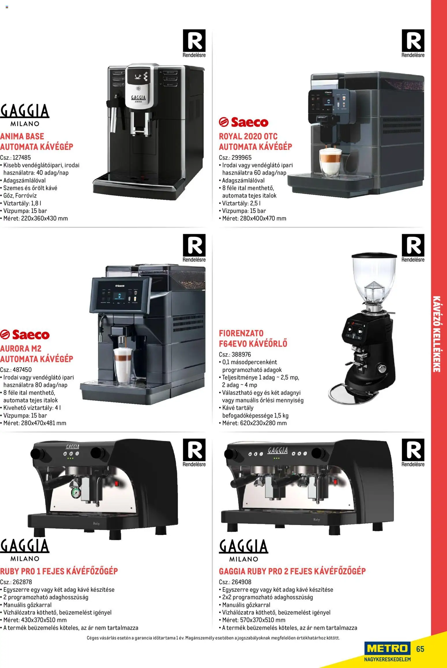 Metro akciós ujság - amely érvényes a következő dátumtól: 18.02.2026 | Oldal: 65 | Termékek: Kávé, Kávégép, Őrölt kávé