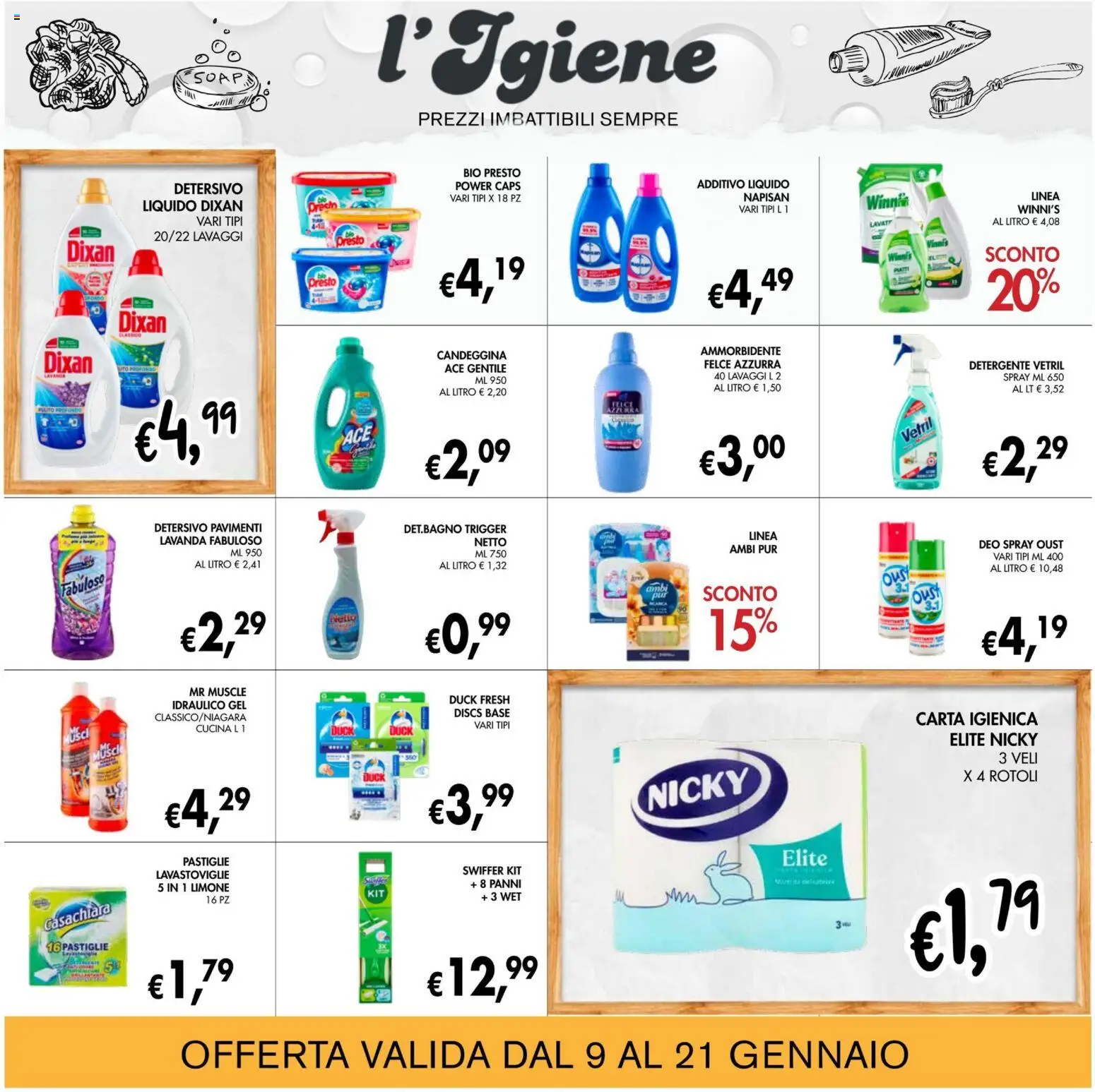 Volantino Coal del 09.01.2026 | Pagina: 22 | Prodotti: Ammorbidente, Candeggina, Lavastoviglie, Lavanda