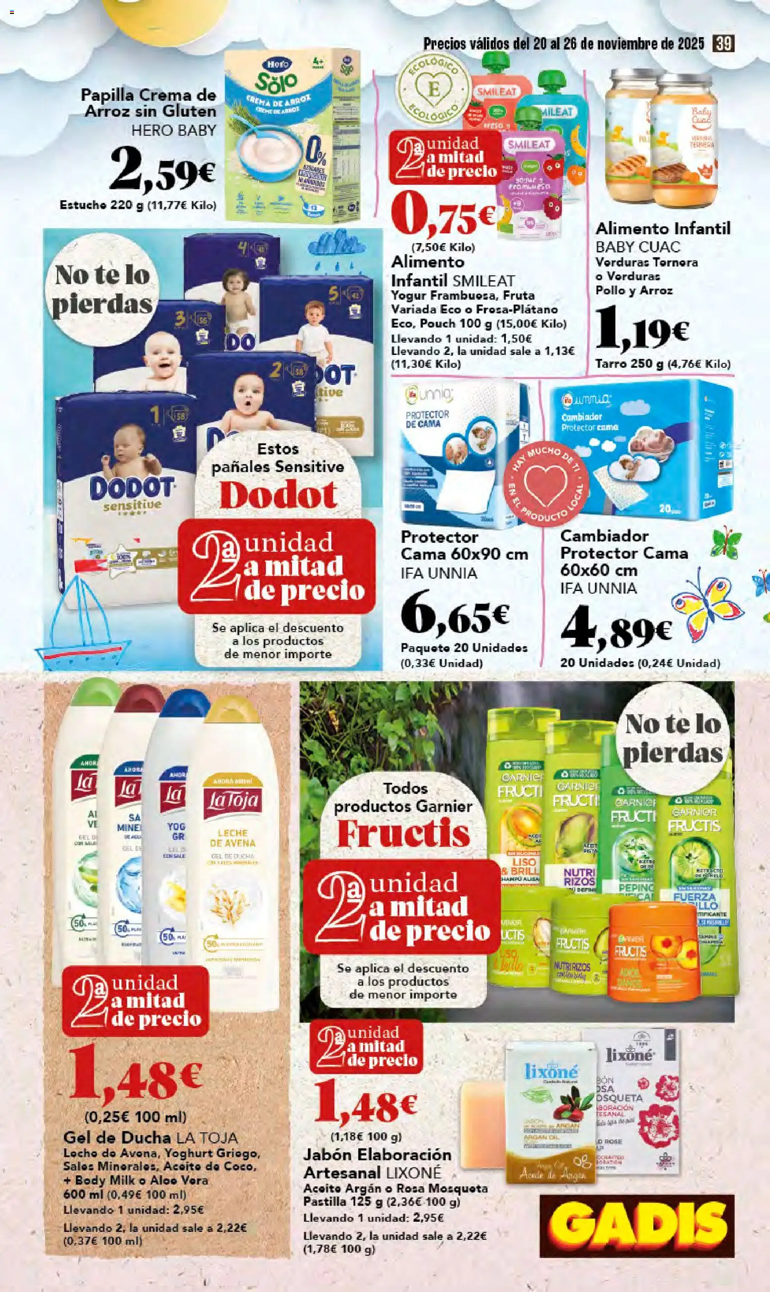 Gadis - Black Friday │ válido desde el 20.11.2025 | Página: 39 | Productos: Στιγμιαίος καφές, Jabón, Té, Ducha